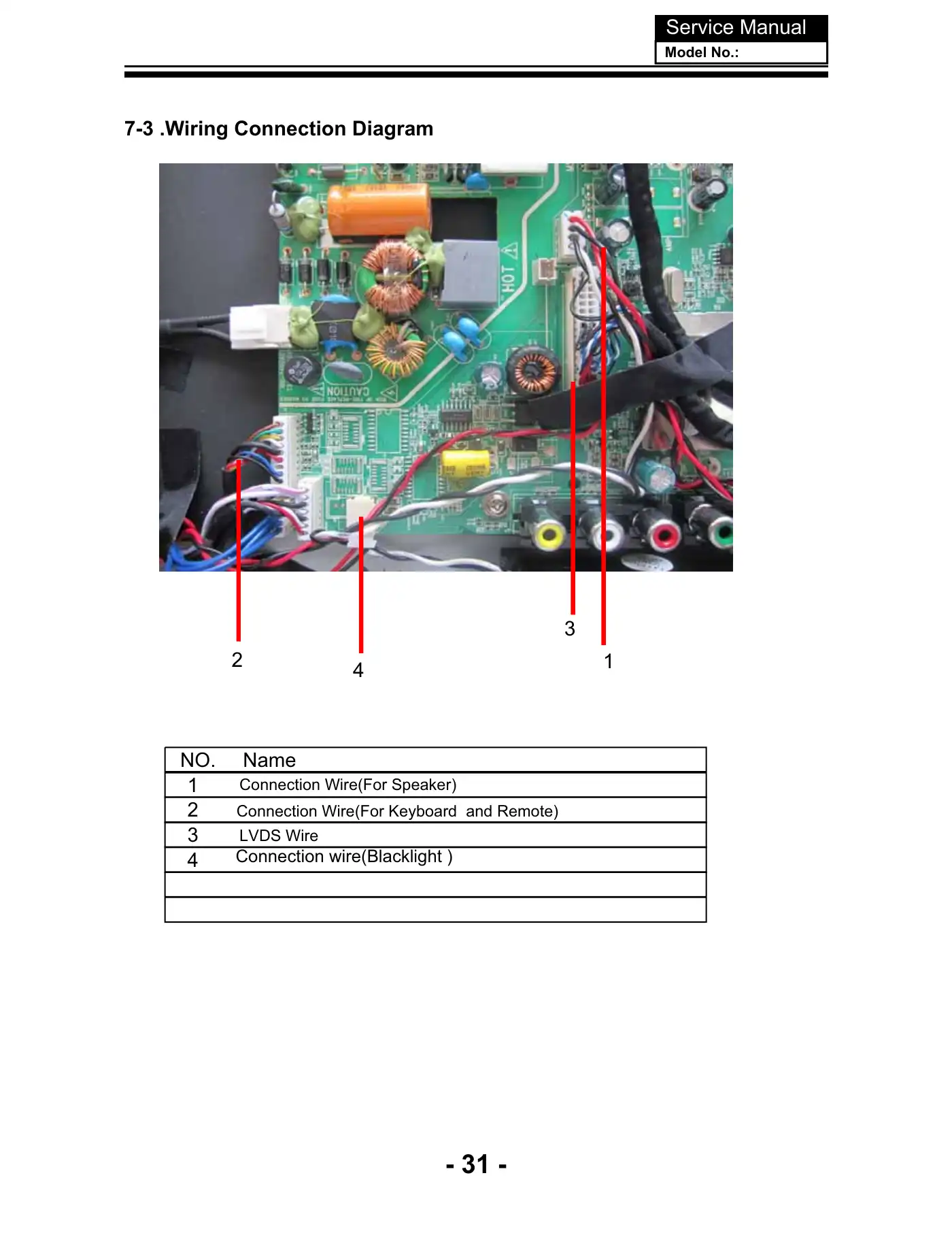 Haier LEC24B3320 Service Manual Manual pdf 31 page image