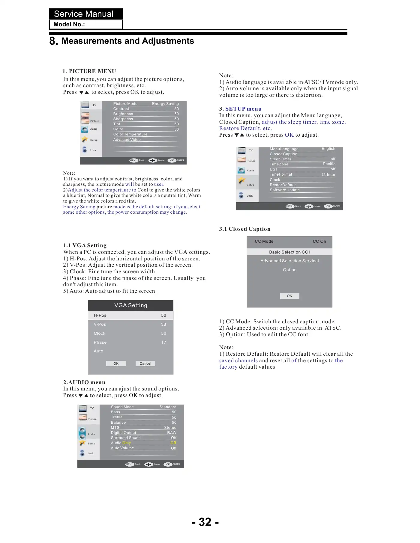 Haier LEC24B3320 Service Manual Manual pdf 32 page image