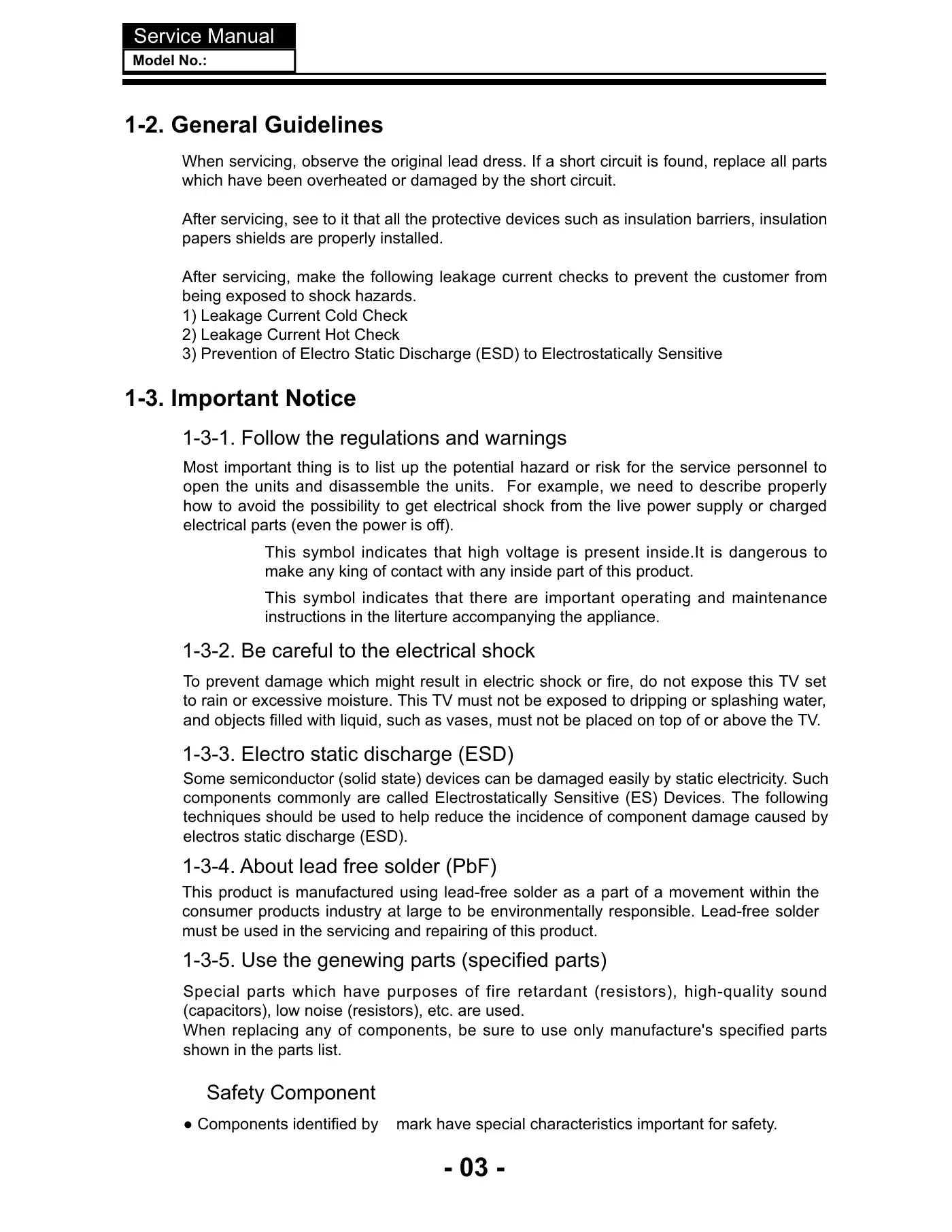Haier LEC24B3320 Service Manual Manual pdf 4 page image