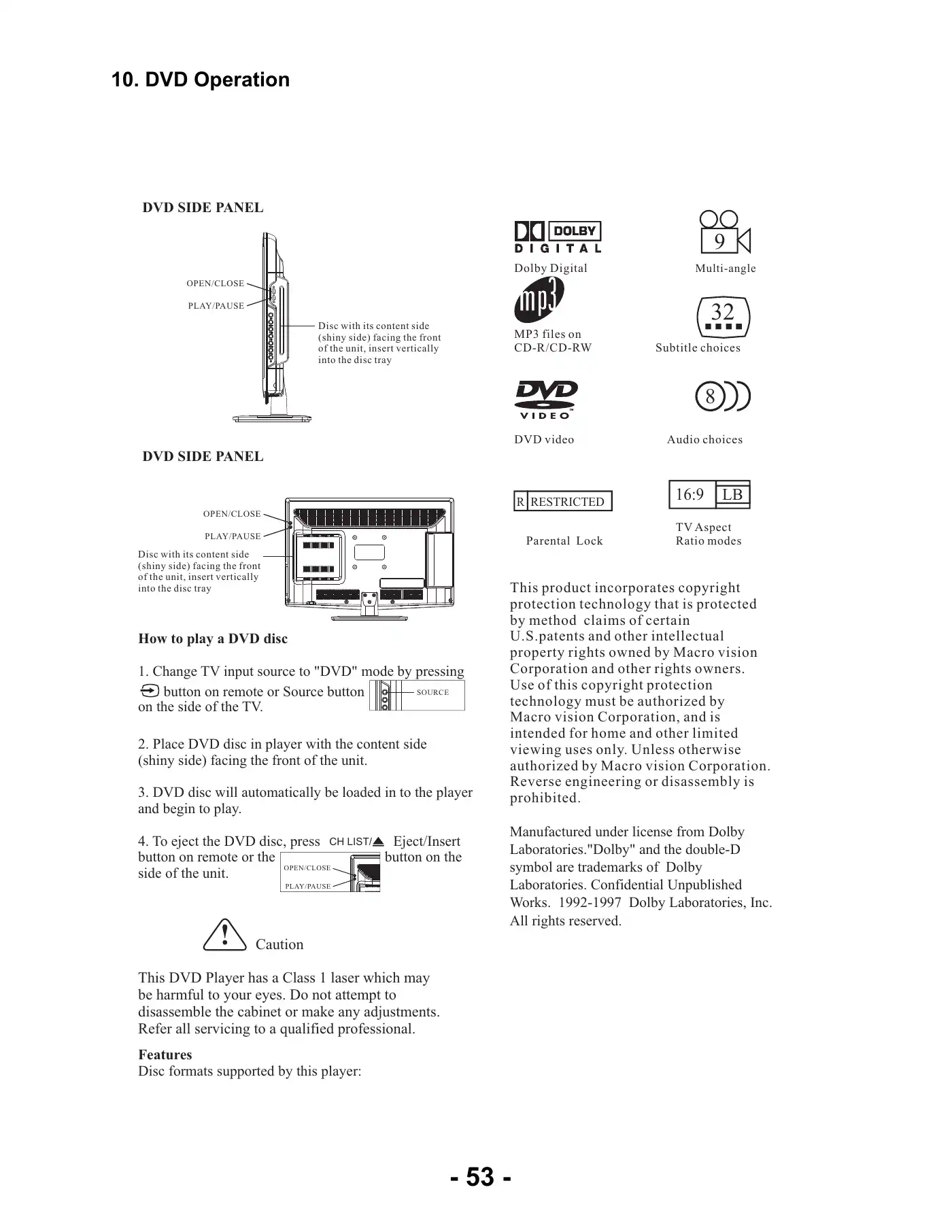 Haier LEC24B3320 Service Manual Manual pdf 52 page image
