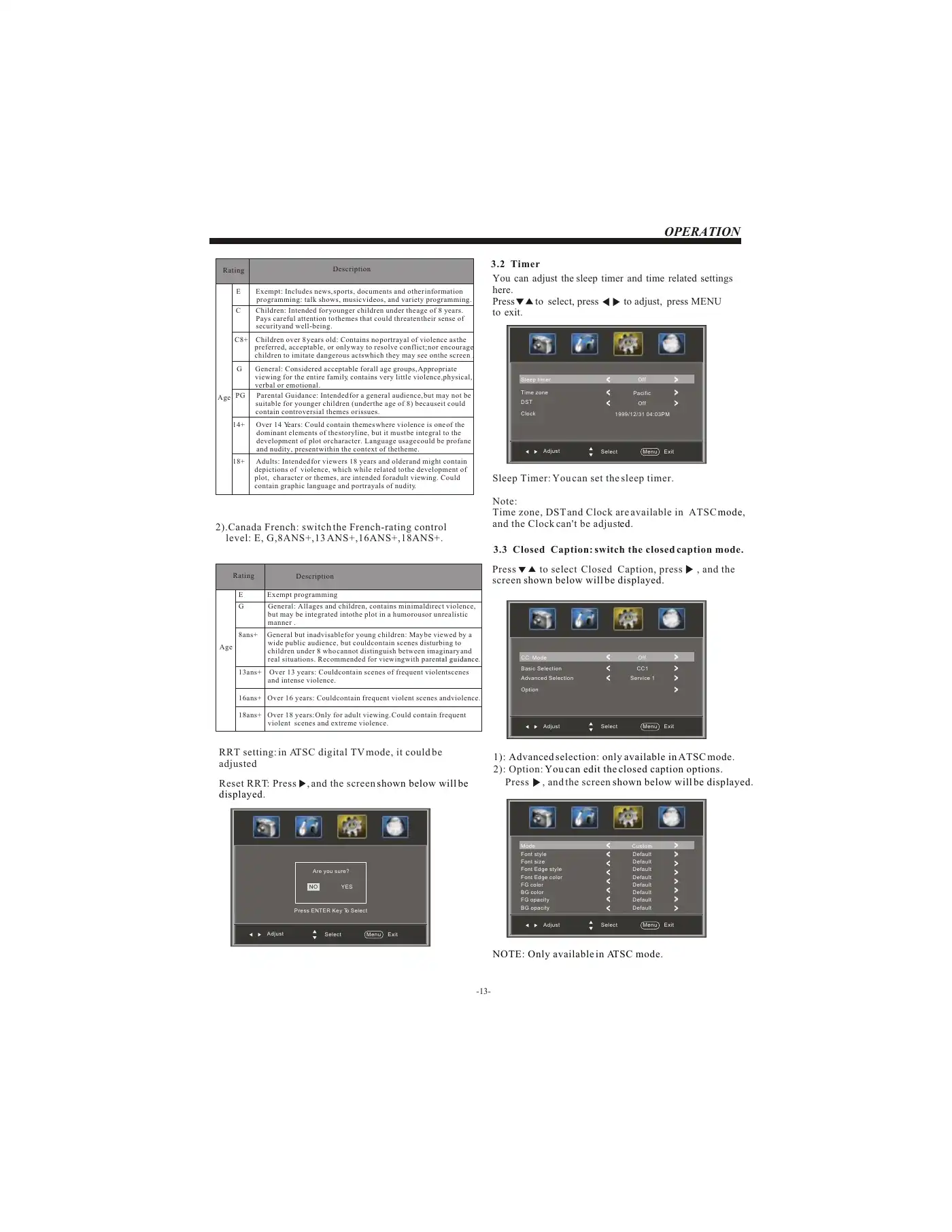 Haier LE19B13200 Owner's Manual Manual pdf 14 page image