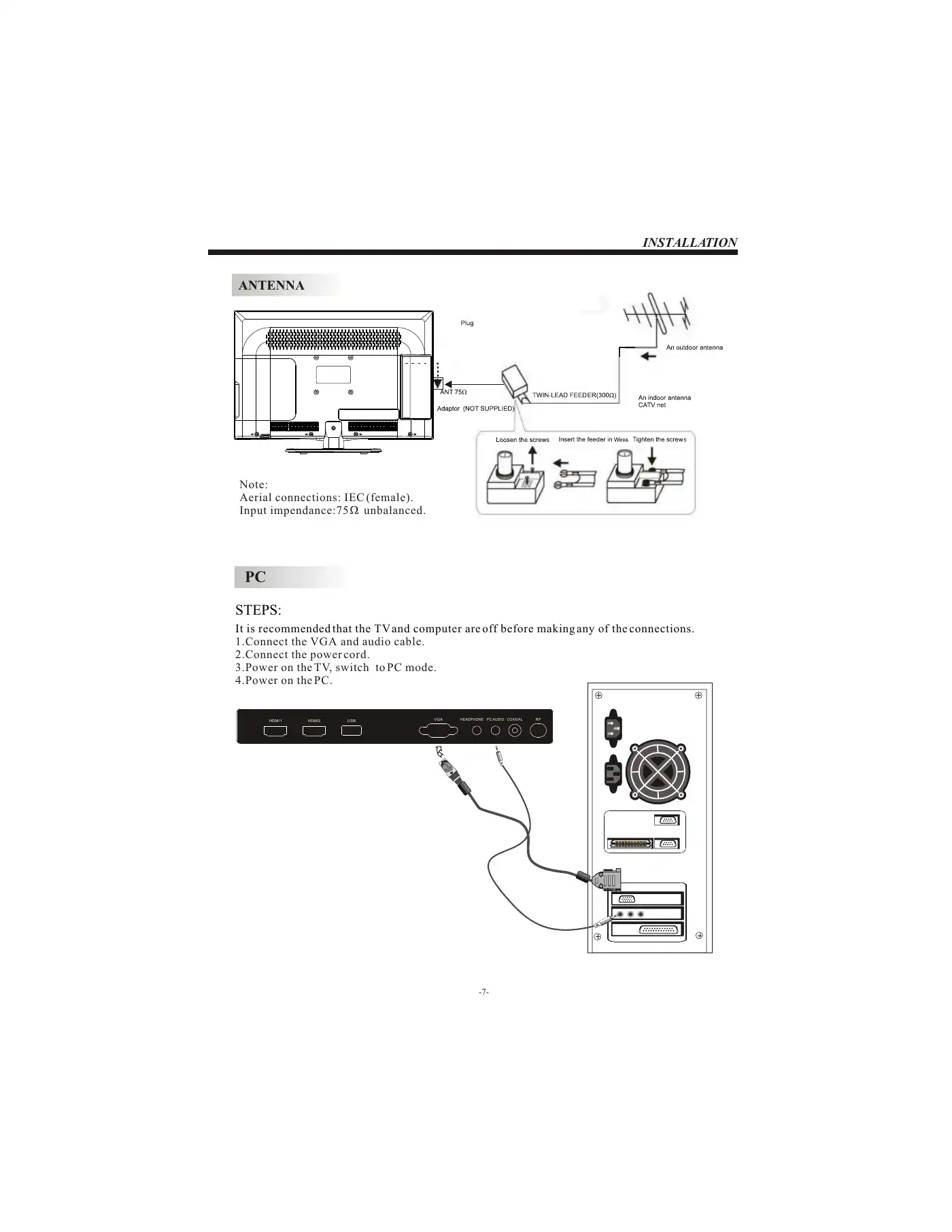 Haier LE19B13200 Owner's Manual Manual pdf 8 page image