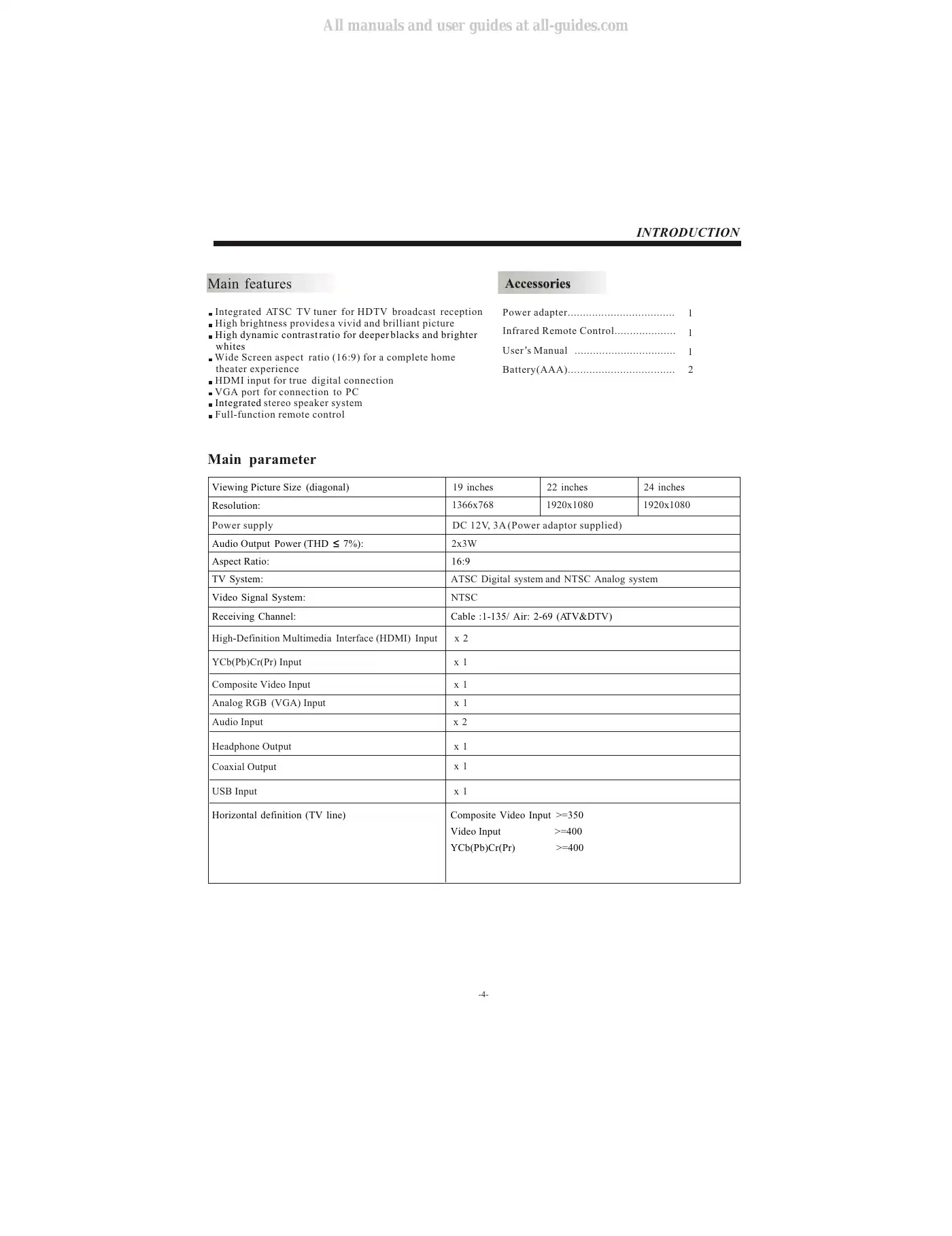 Haier LE19B13200 Owner's Manual Manual pdf 5 page image