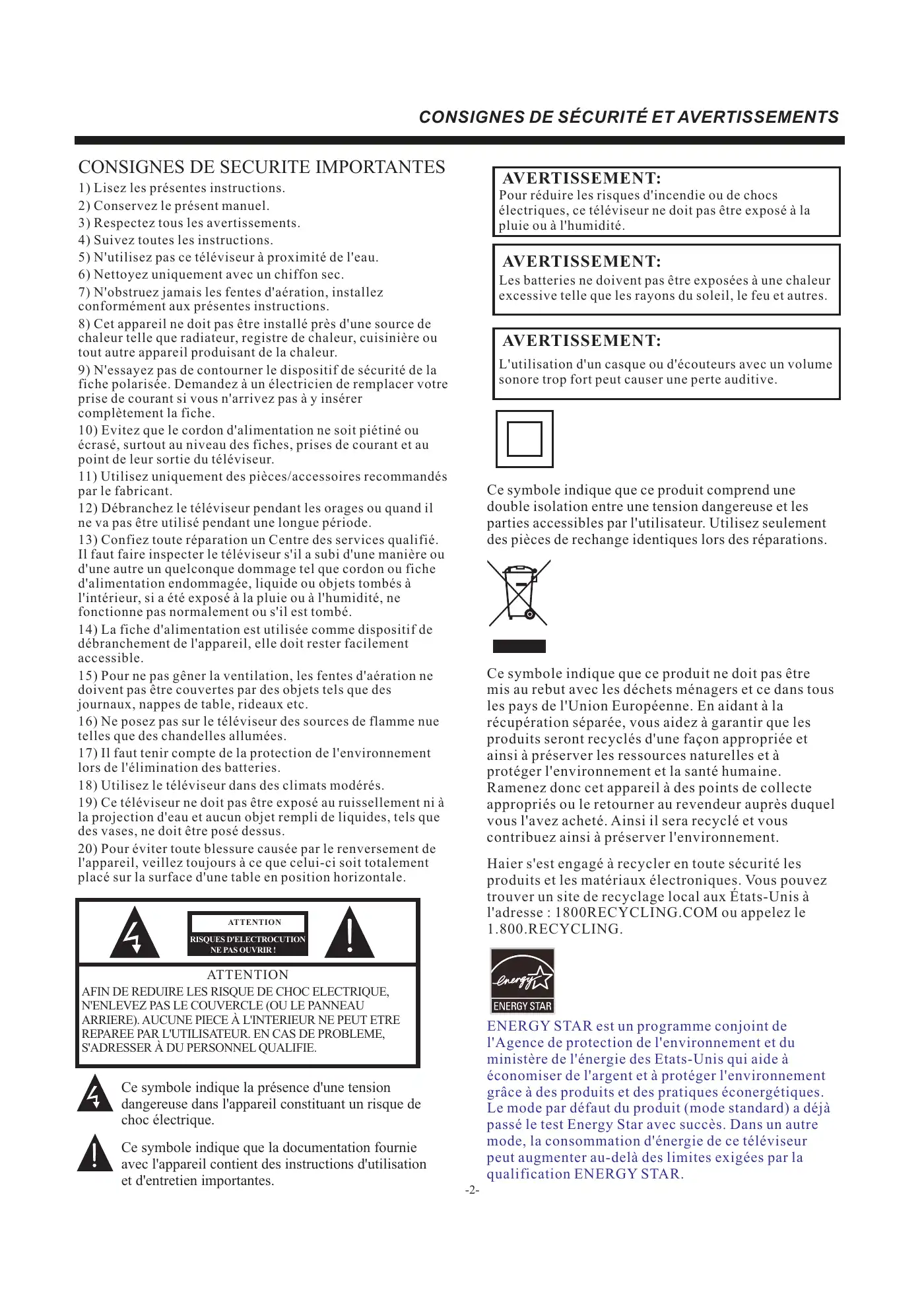 Haier LE32F32200A User Manual Manual pdf 18 page image