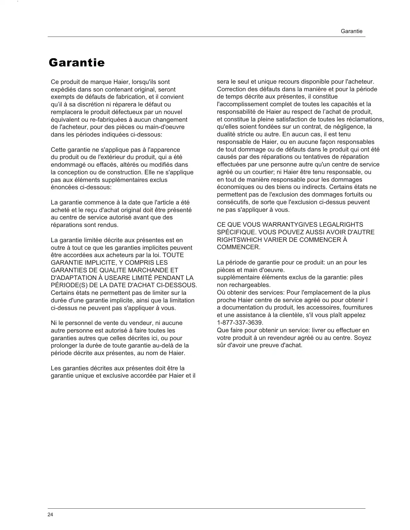 Haier LE55B1381 Owner's Manual Manual pdf 54 page image