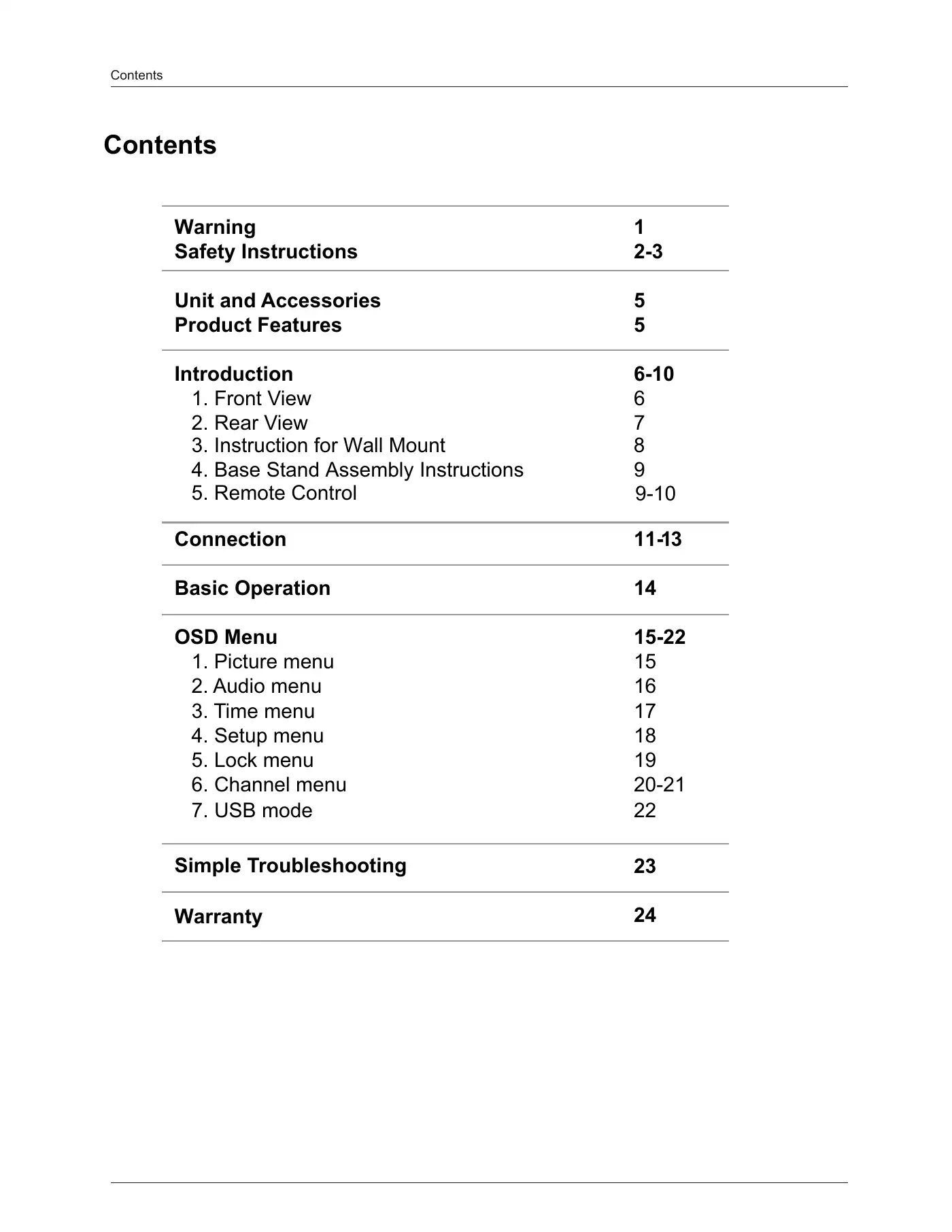 Haier LE55B1381 Owner's Manual Manual pdf 6 page image