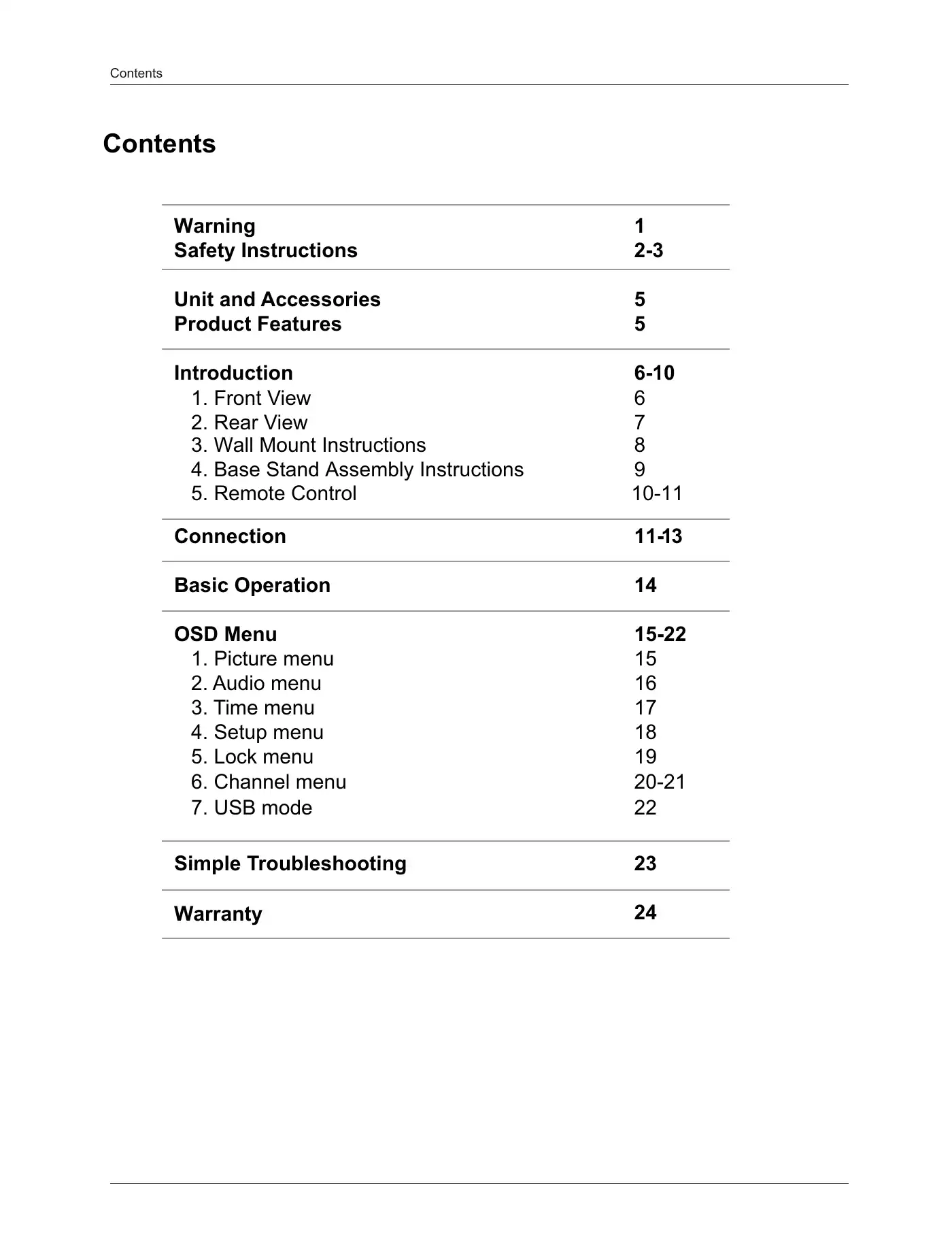 Haier LE55B1381 Owner's Manual Manual pdf 6 page image