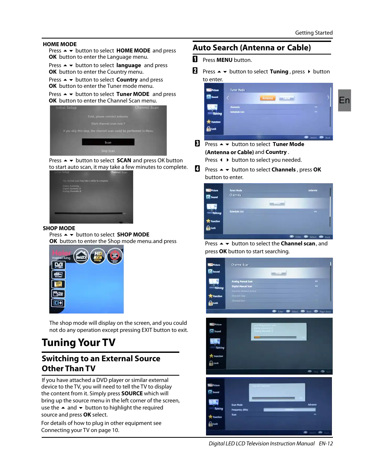 Haier LET32T1000HF Instruction Manual Manual pdf 13 page image