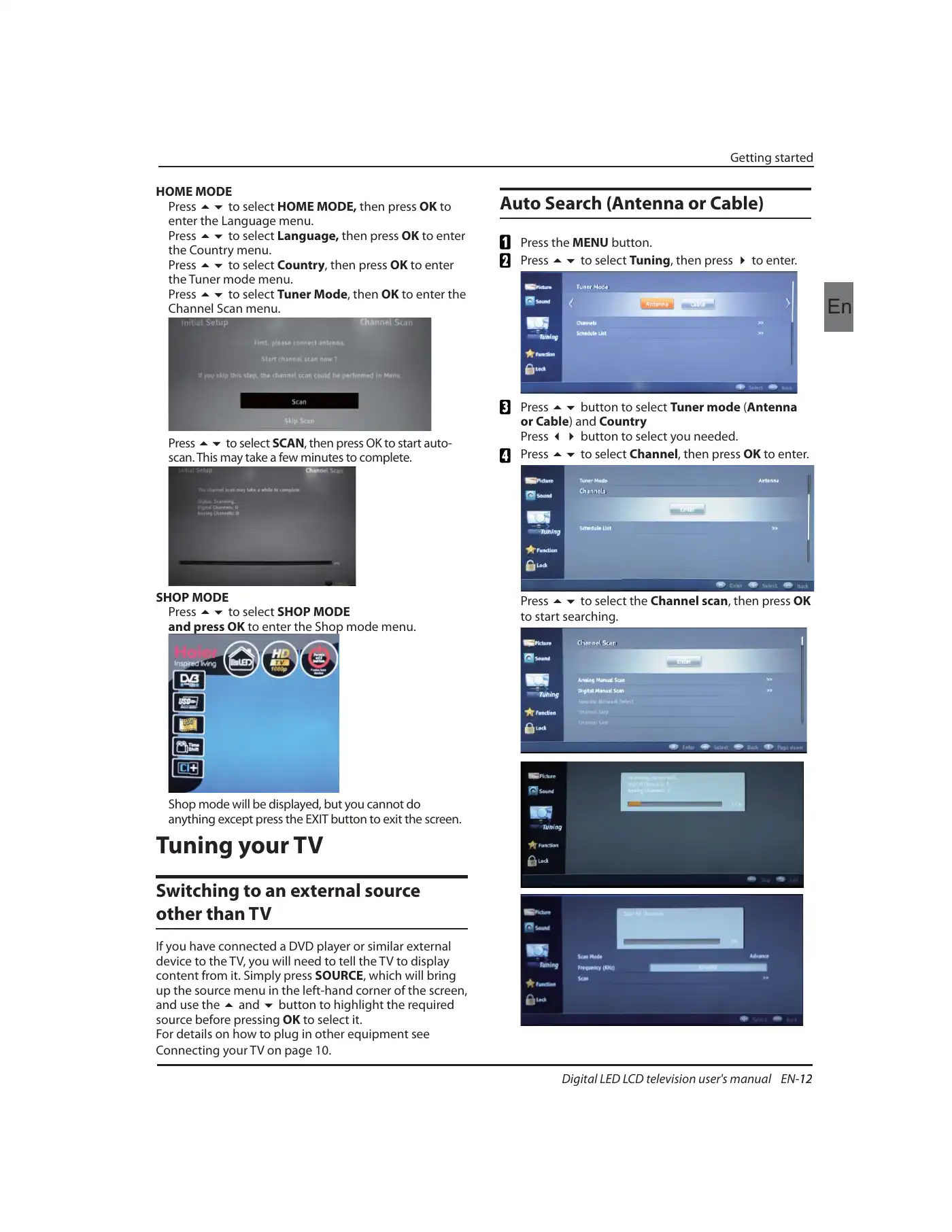 Haier LET32T1000HF Instruction Manual Manual pdf 13 page image