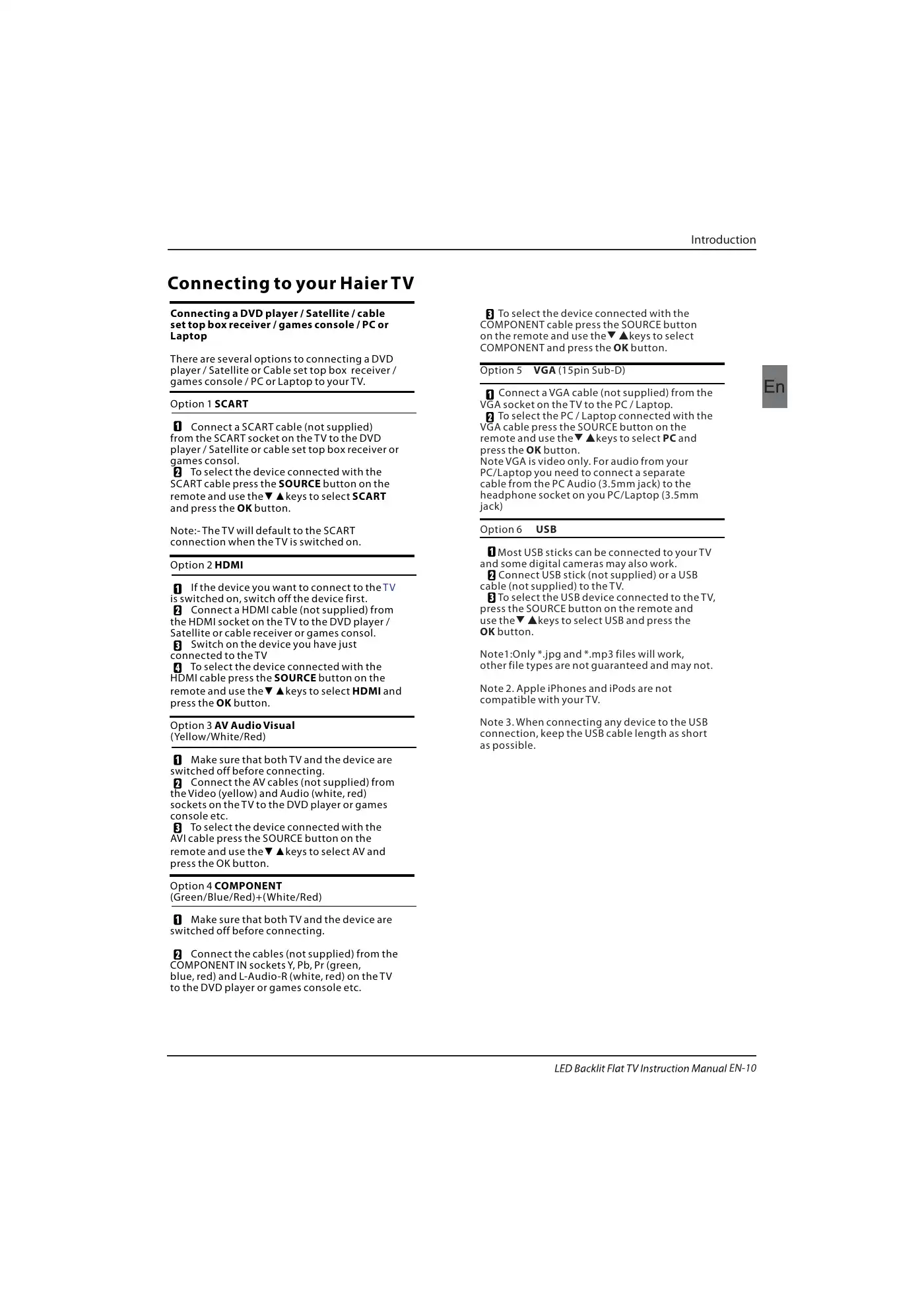 Haier LET39C800HF Instruction Manual Manual pdf 11 page image