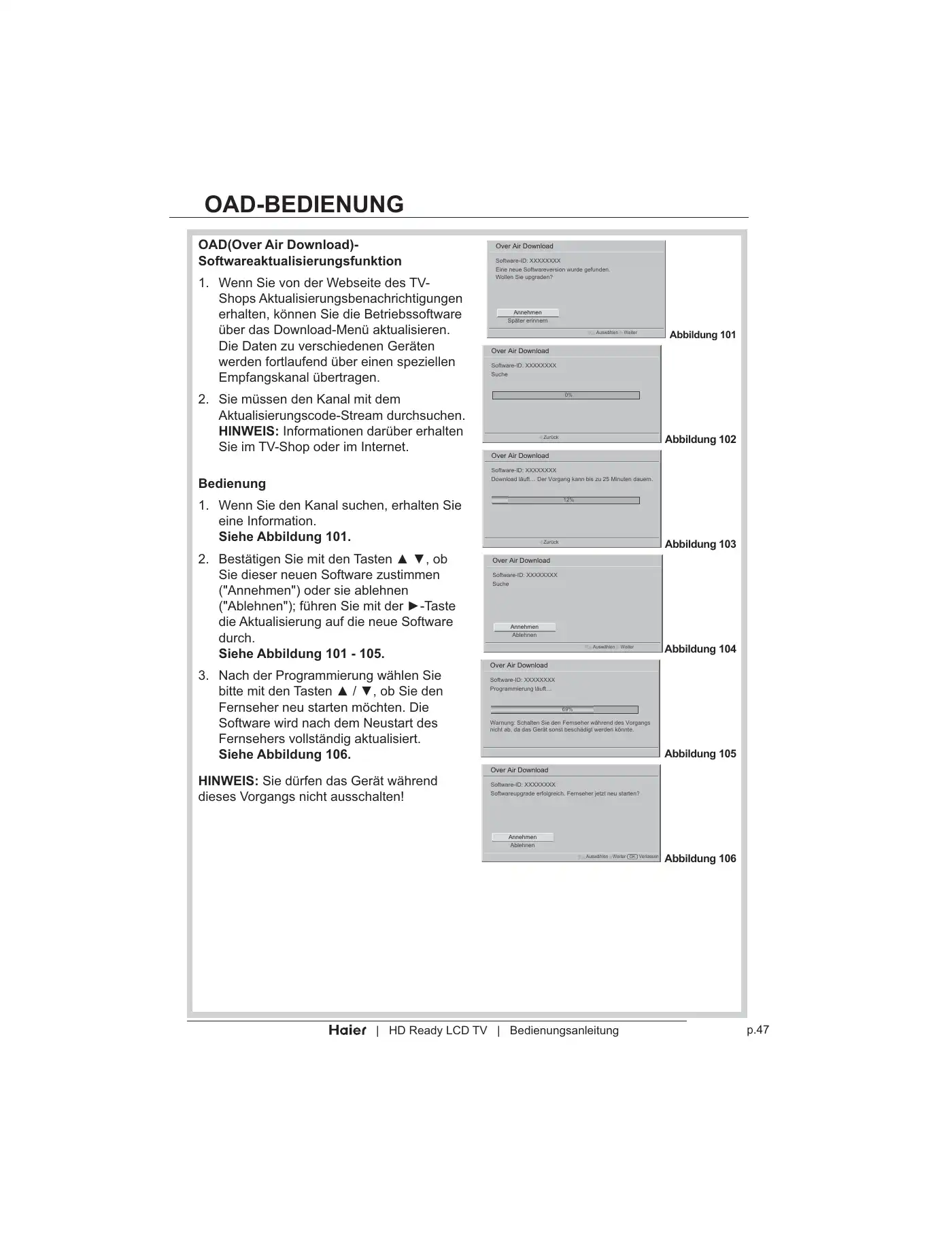 Haier LT19Z6 User Manual Manual pdf 161 page image