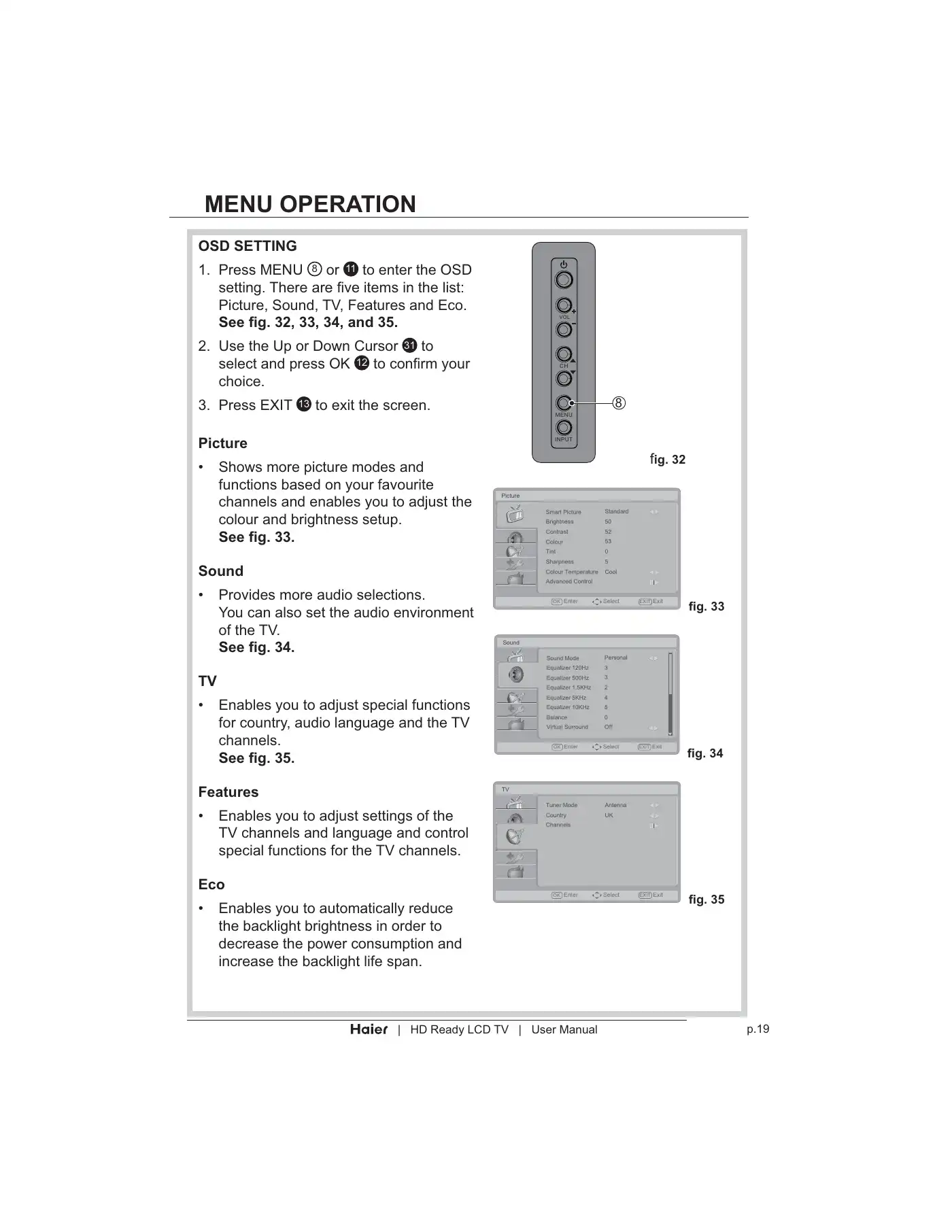 Haier LT19Z6 User Manual Manual pdf 21 page image
