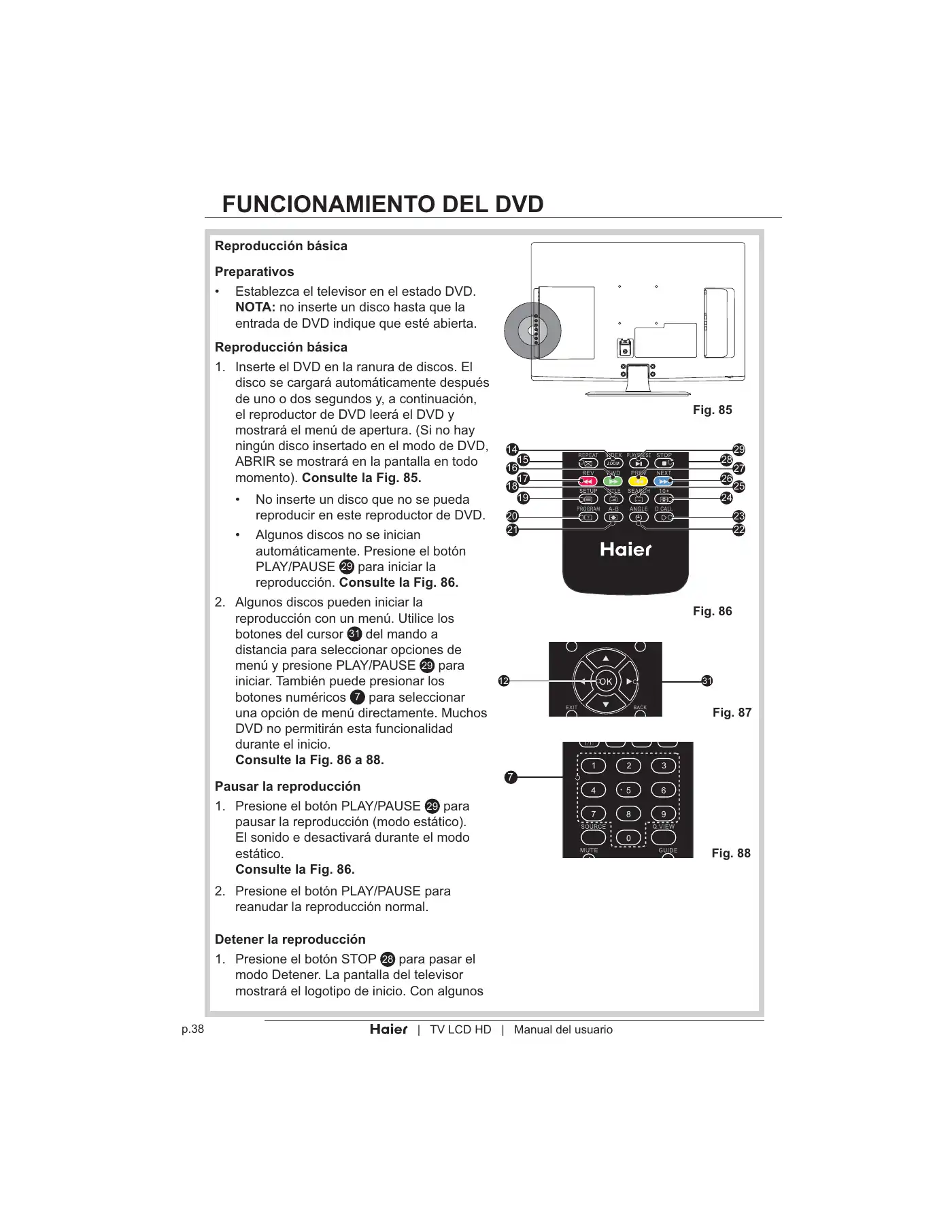 Haier LT19Z6 User Manual Manual pdf 264 page image