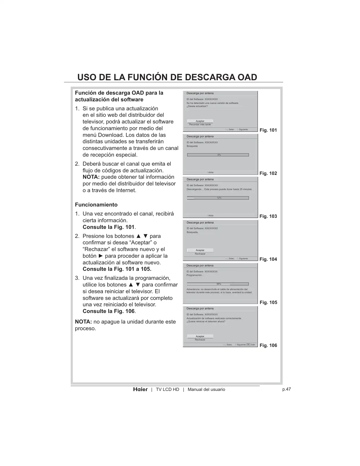 Haier LT19Z6 User Manual Manual pdf 273 page image