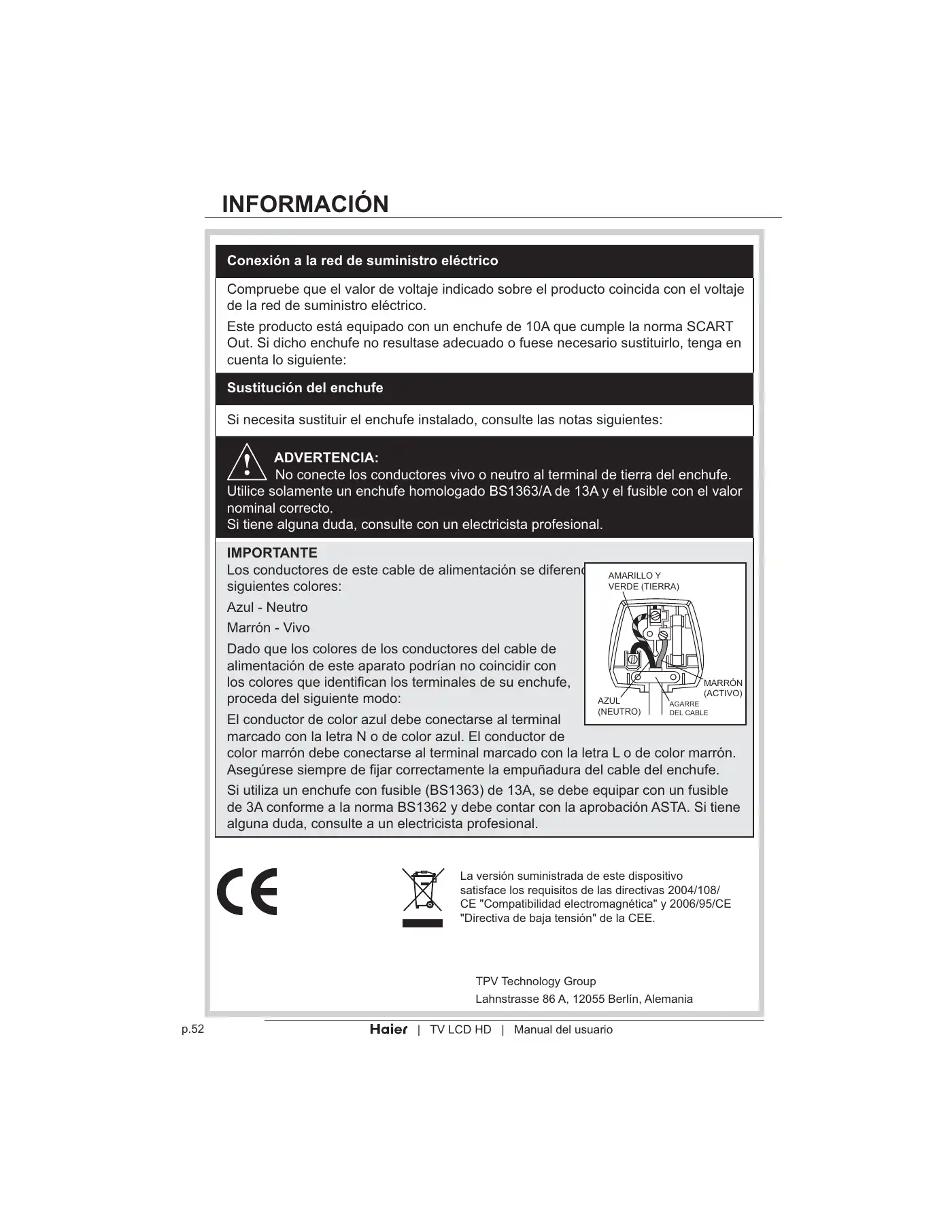 Haier LT19Z6 User Manual Manual pdf 278 page image