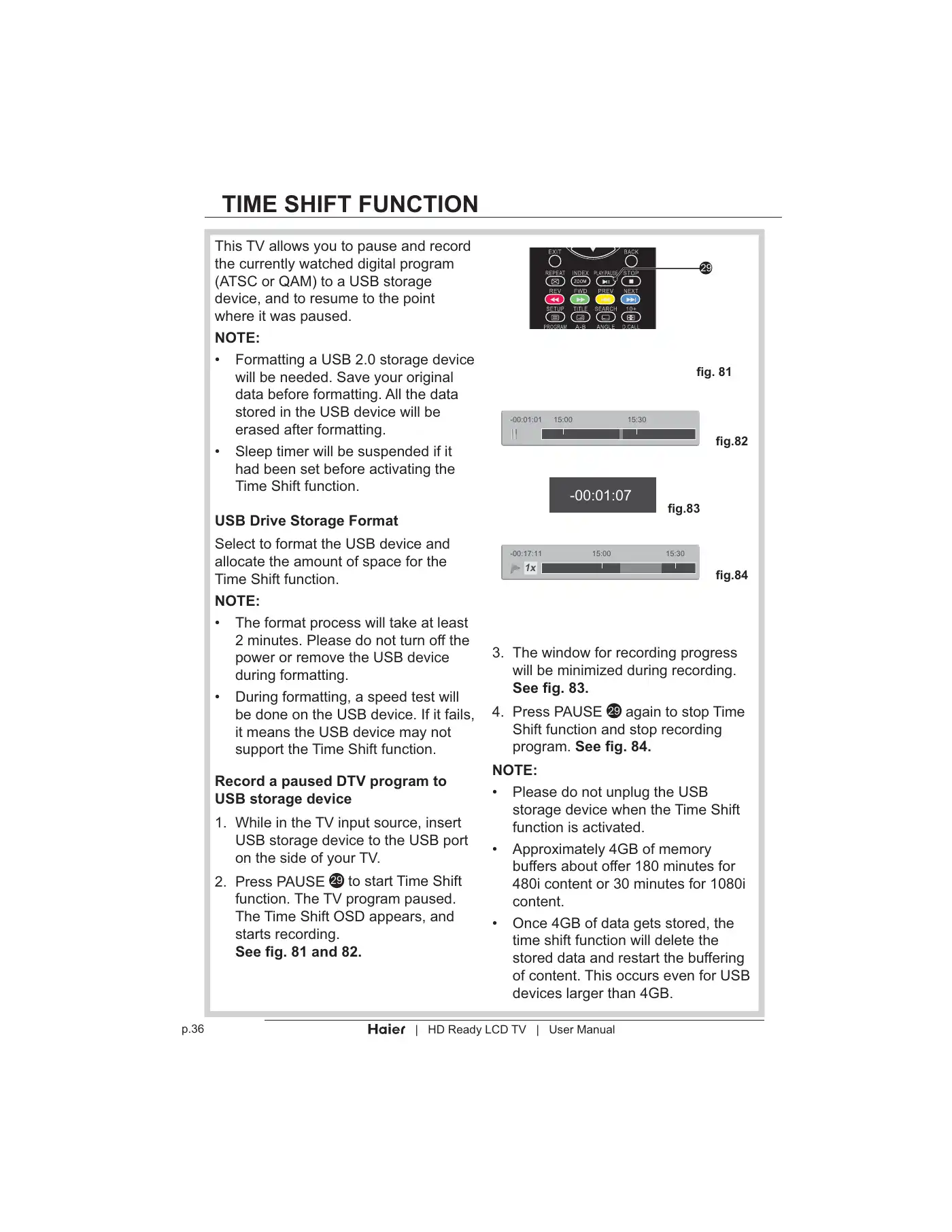 Haier LT19Z6 User Manual Manual pdf 38 page image