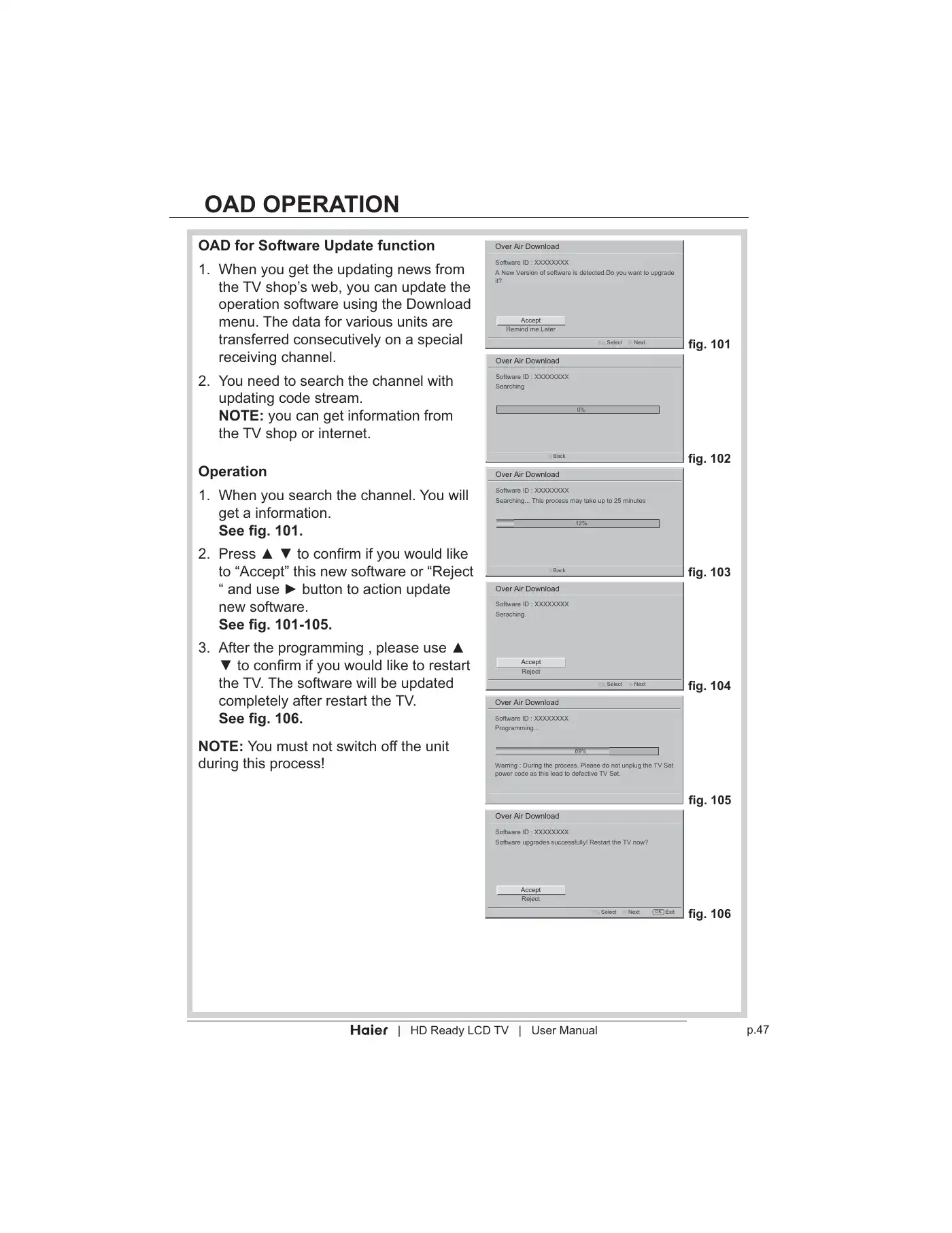 Haier LT19Z6 User Manual Manual pdf 49 page image