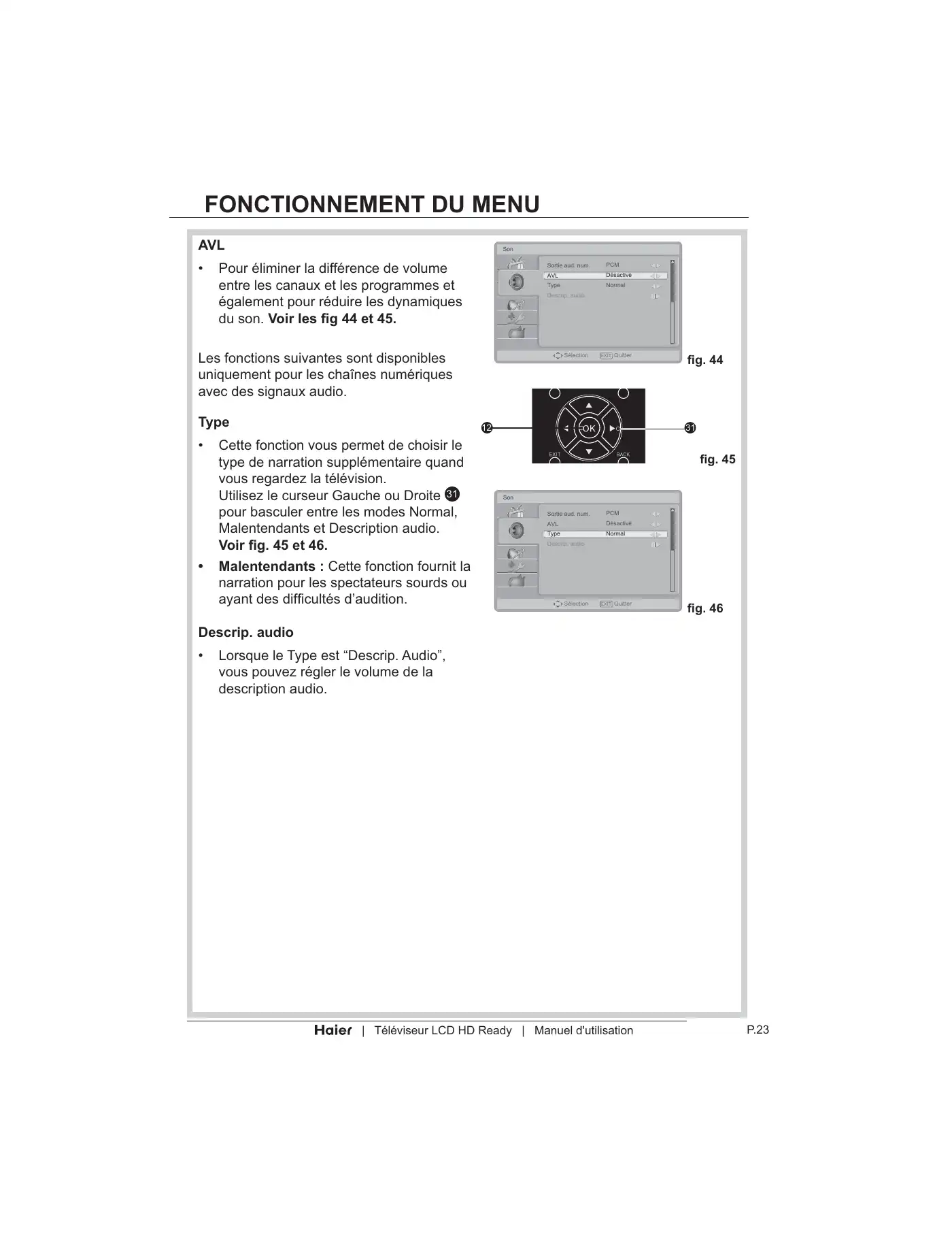 Haier LT19Z6 User Manual Manual pdf 81 page image