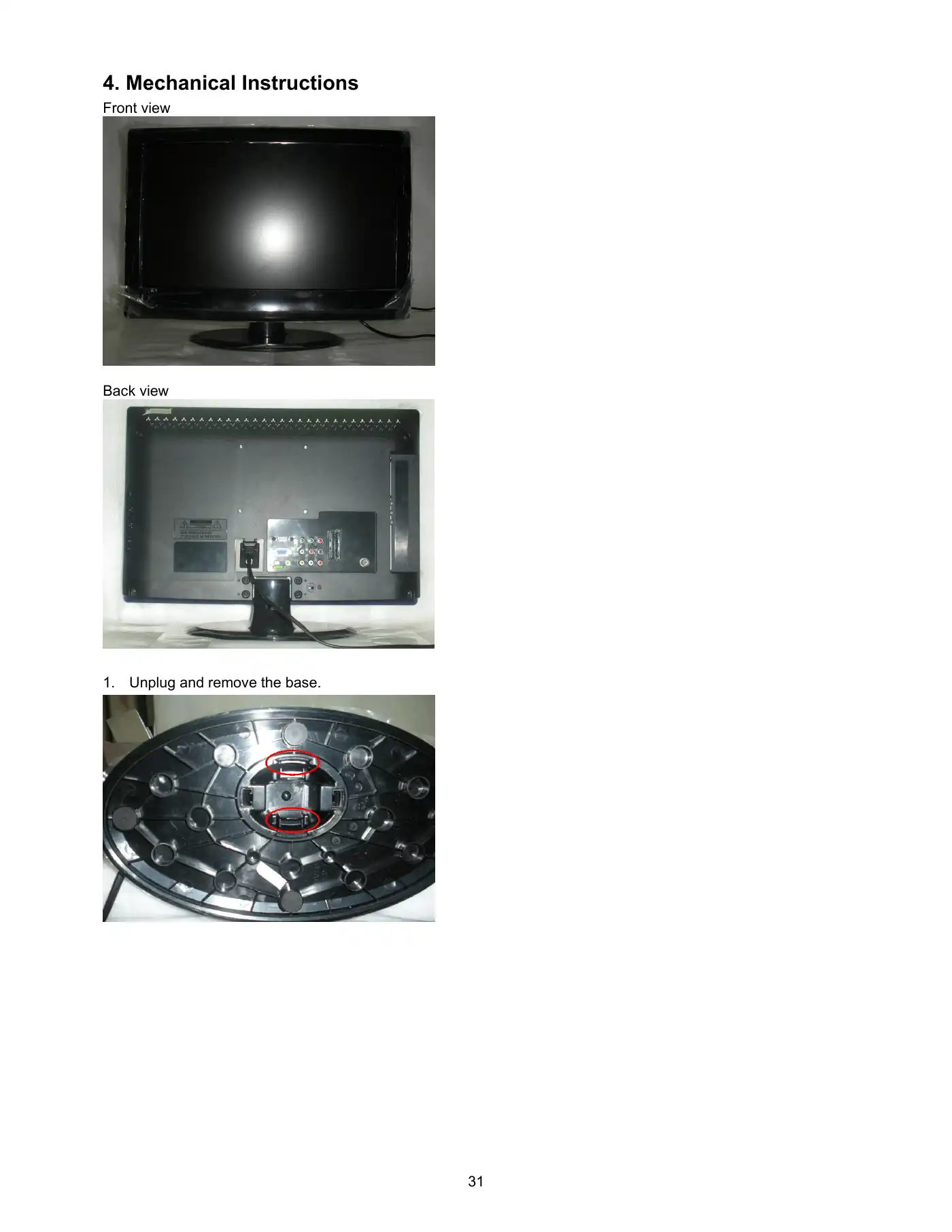 Haier LT19Z6 Service Manual Manual pdf 31 page image