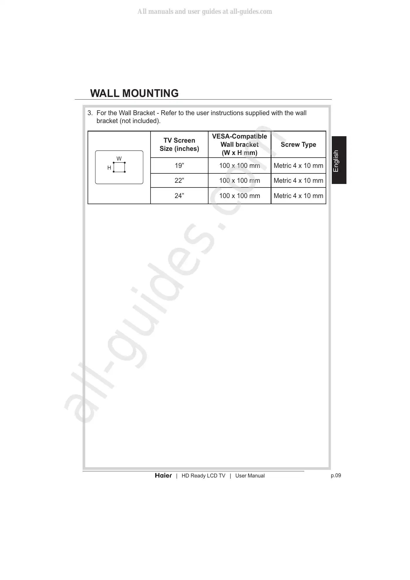 Haier LT19Z6 User Manual Manual pdf 11 page image