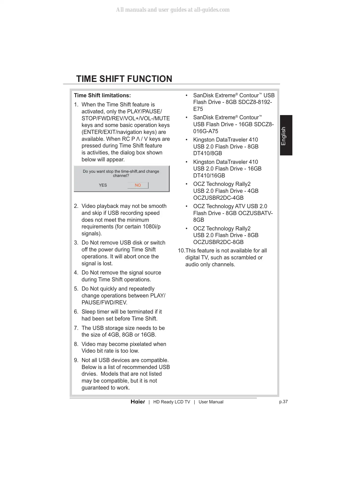 Haier LT19Z6 User Manual Manual pdf 39 page image