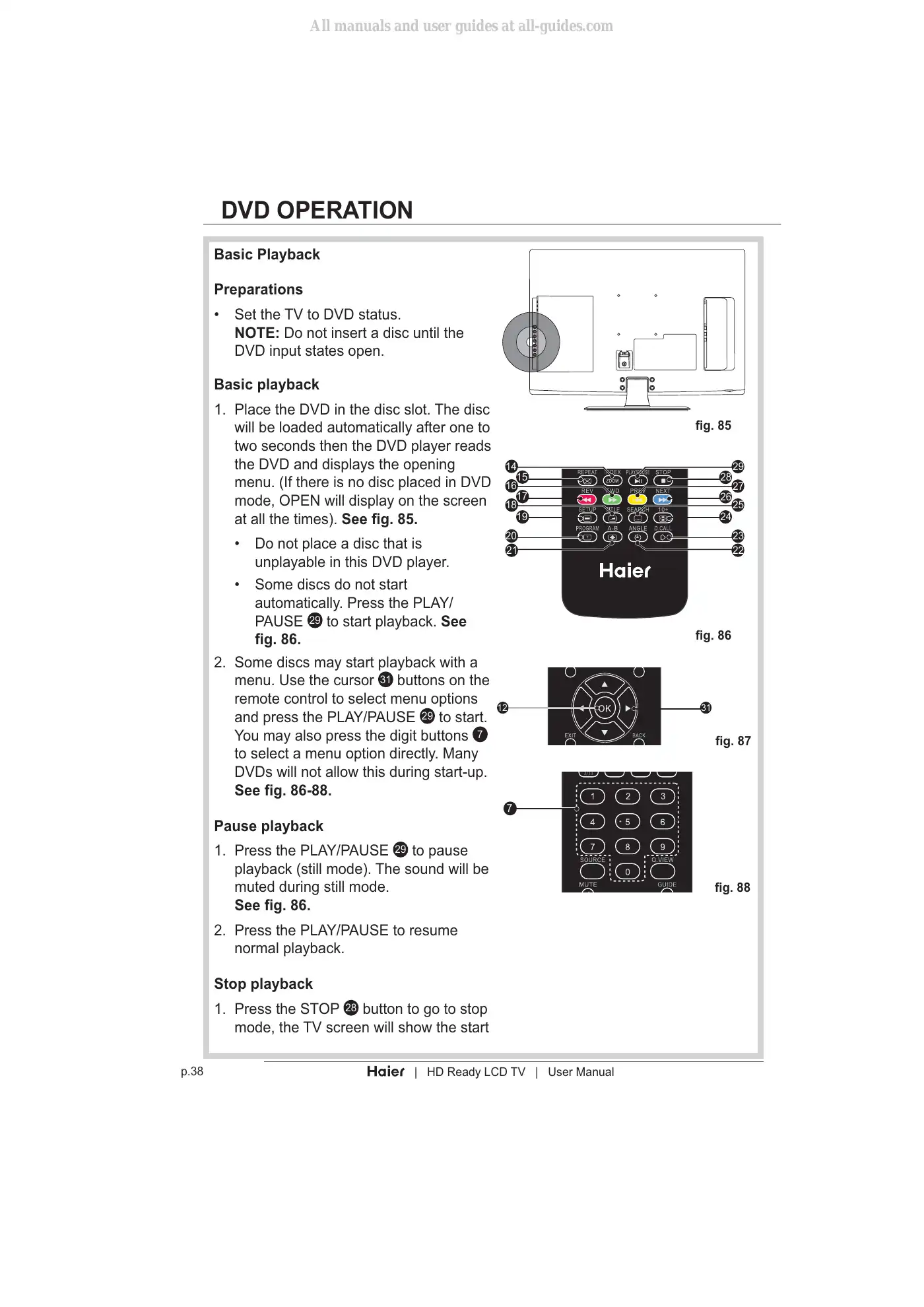 Haier LT19Z6 User Manual Manual pdf 40 page image