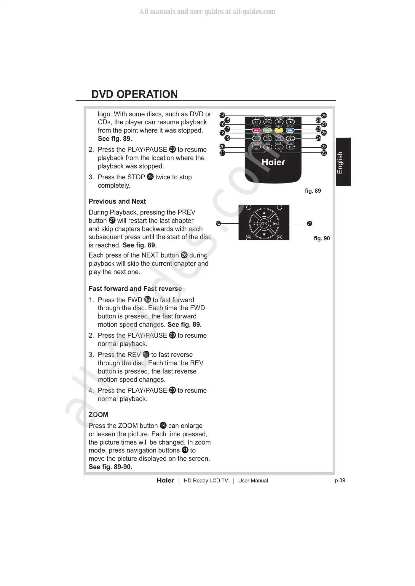 Haier LT19Z6 User Manual Manual pdf 41 page image