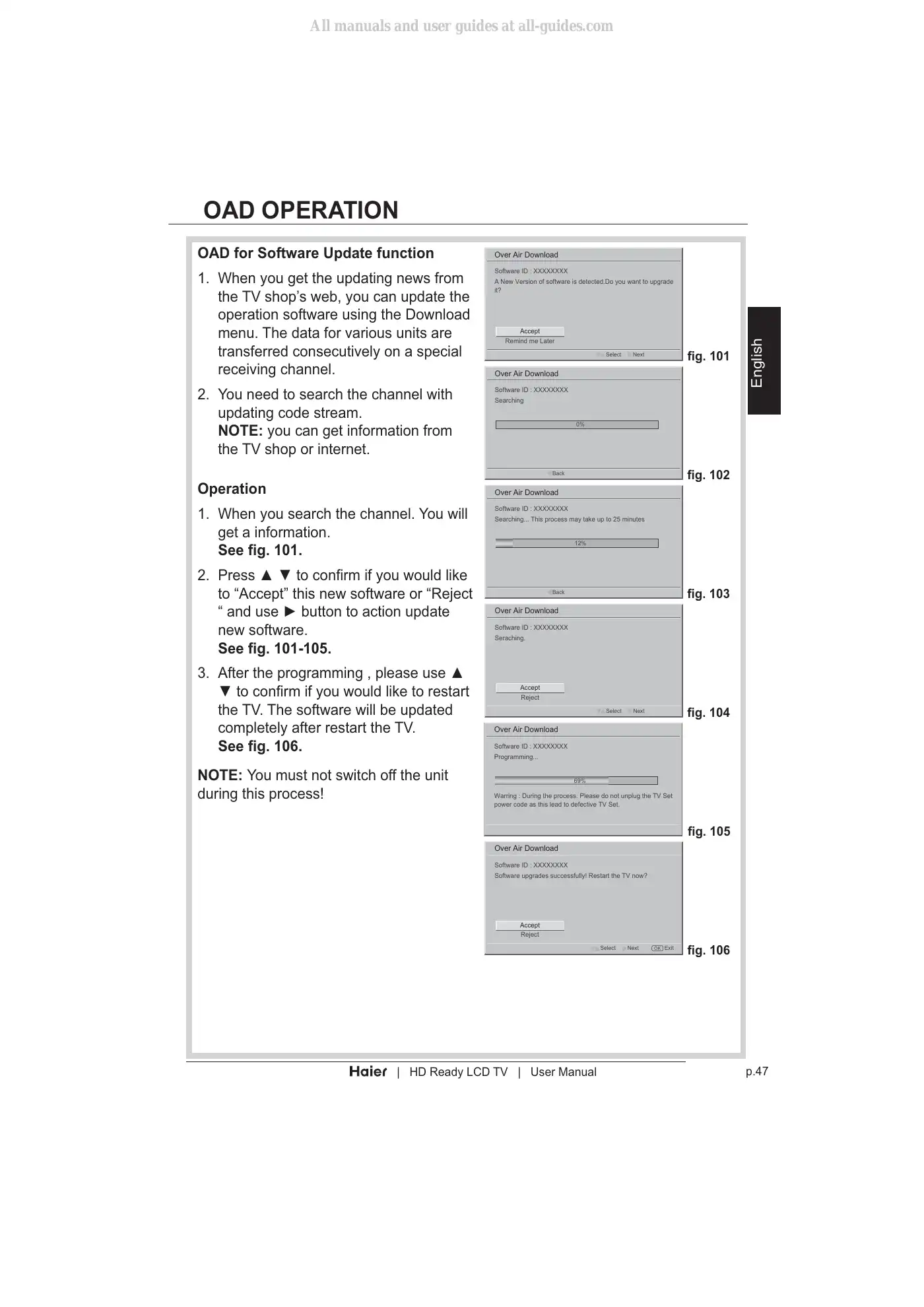 Haier LT19Z6 User Manual Manual pdf 49 page image