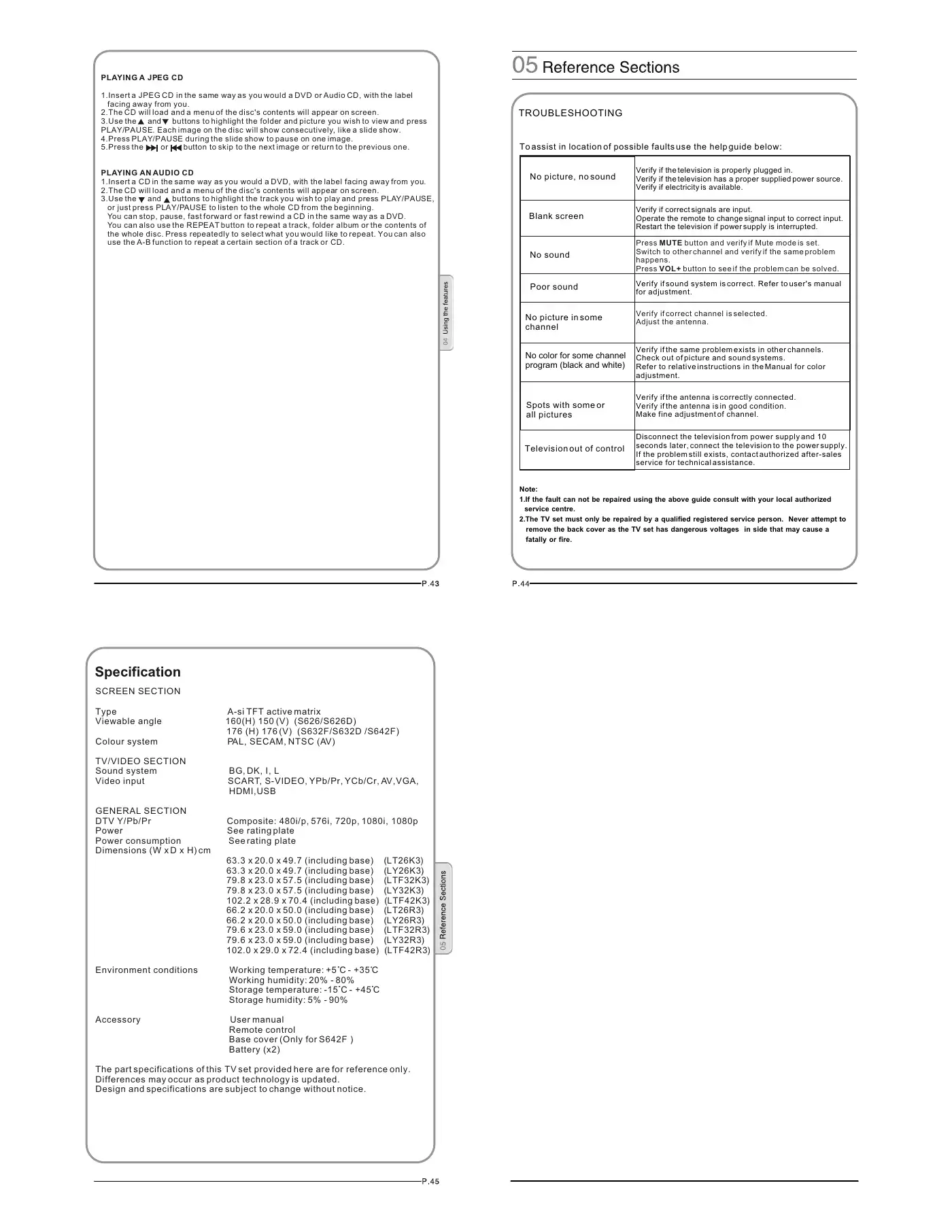 Haier LY26R3A Instruction Manual Manual pdf 12 page image