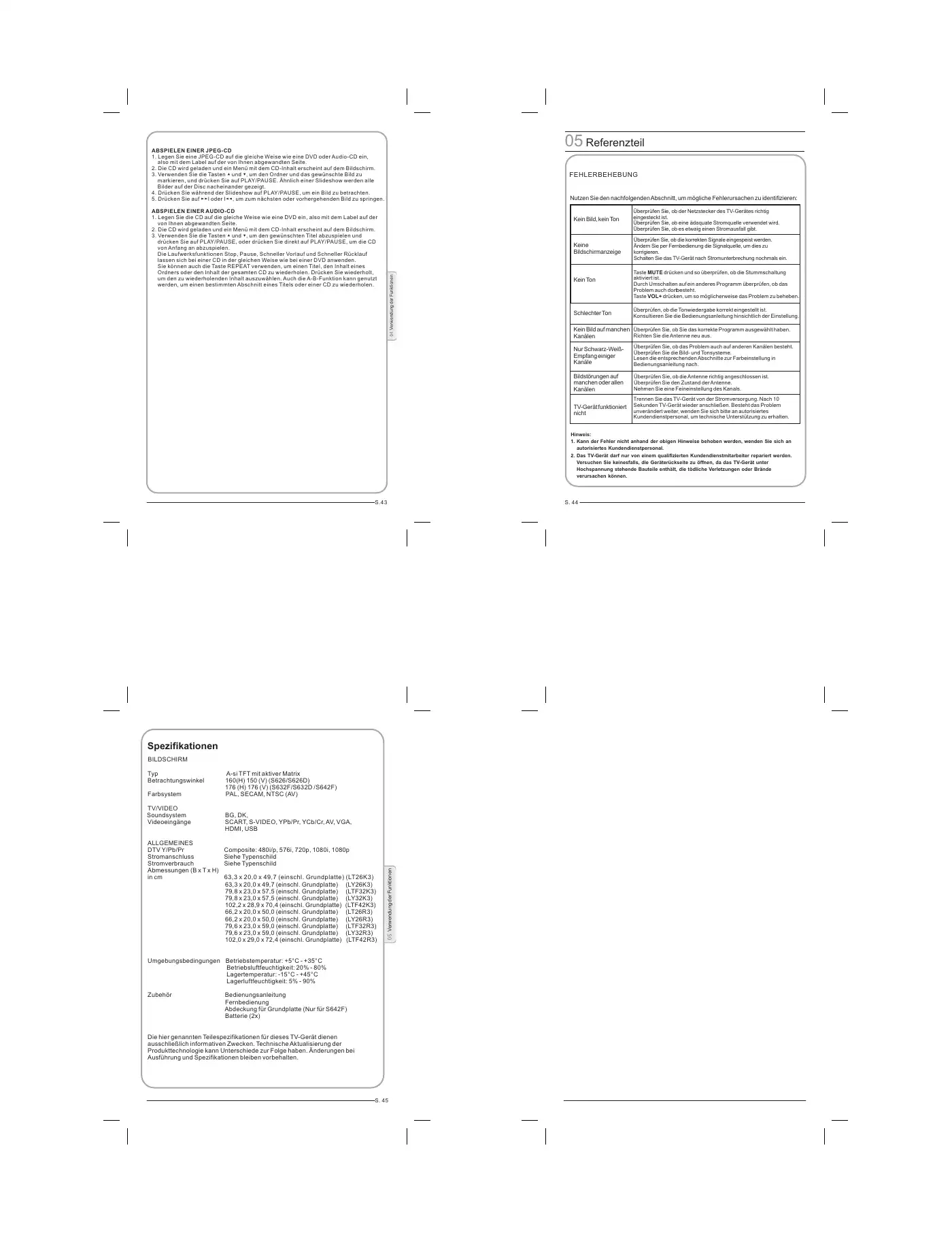 Haier LY26R3A Instruction Manual Manual pdf 36 page image