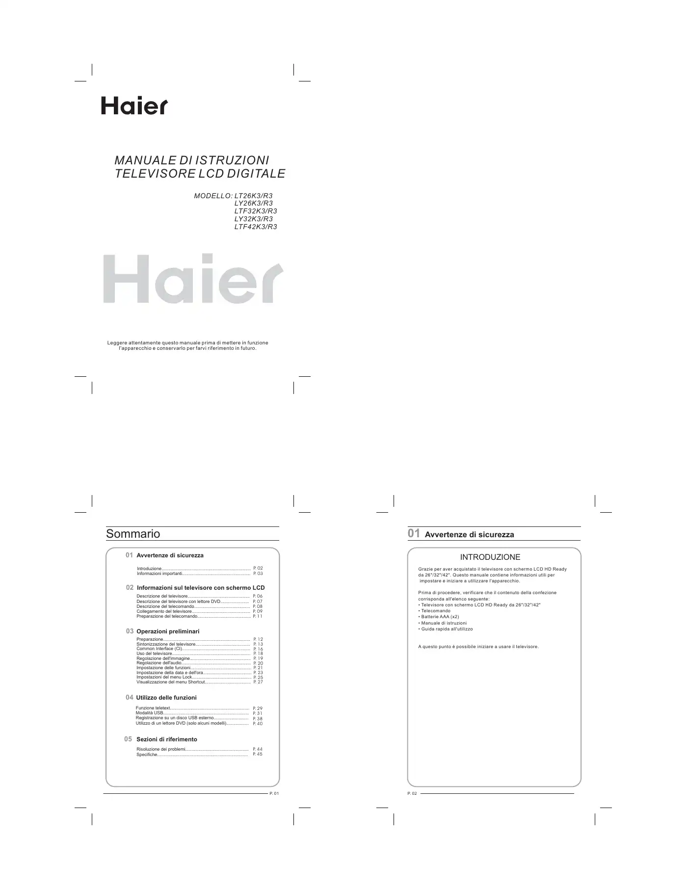 Haier LY26R3A Instruction Manual Manual pdf 37 page image