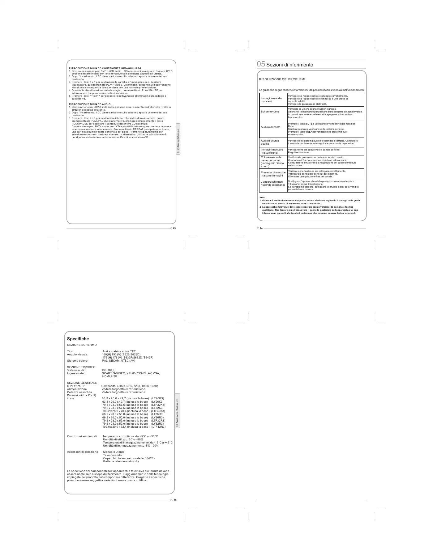 Haier LY26R3A Instruction Manual Manual pdf 48 page image