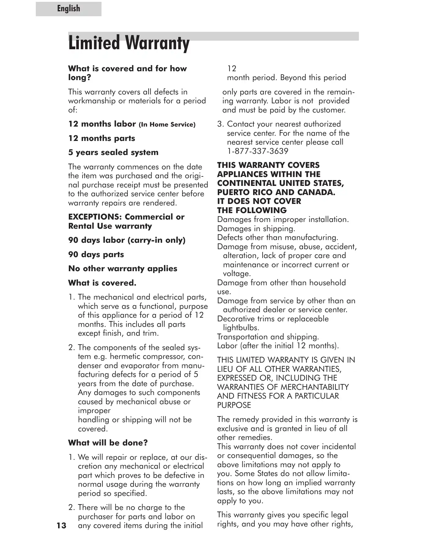 Haier LW110 User Manual Manual pdf 15 page image