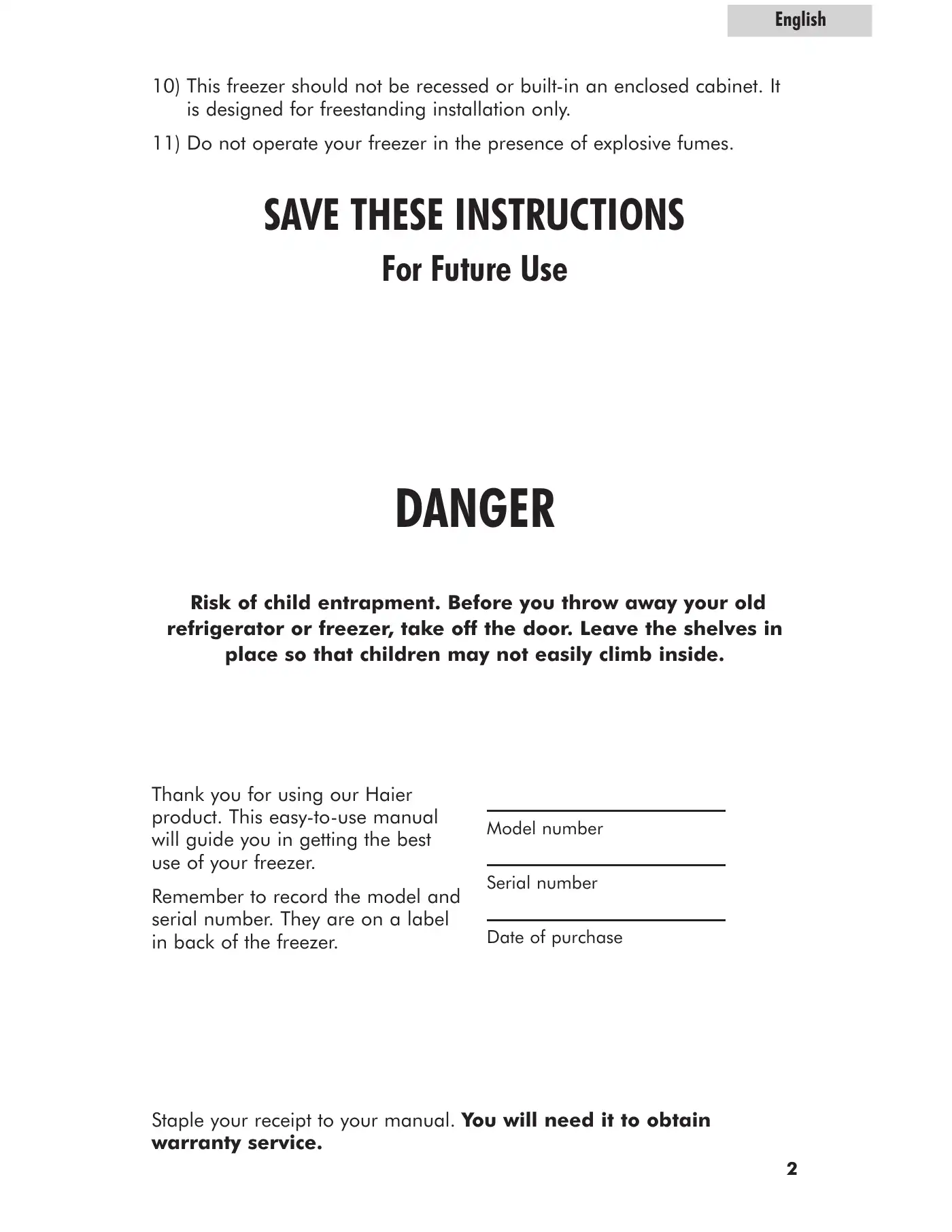 Haier LW110 User Manual Manual pdf 4 page image