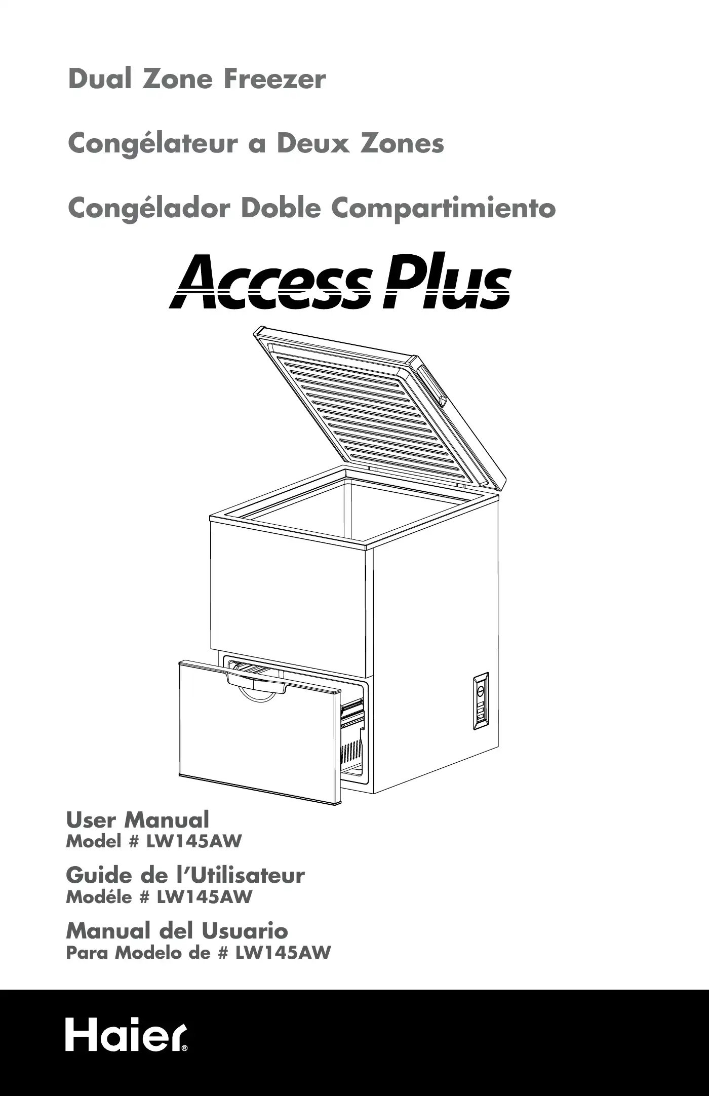 Haier LW145AW User Manual Manual pdf 1 page image