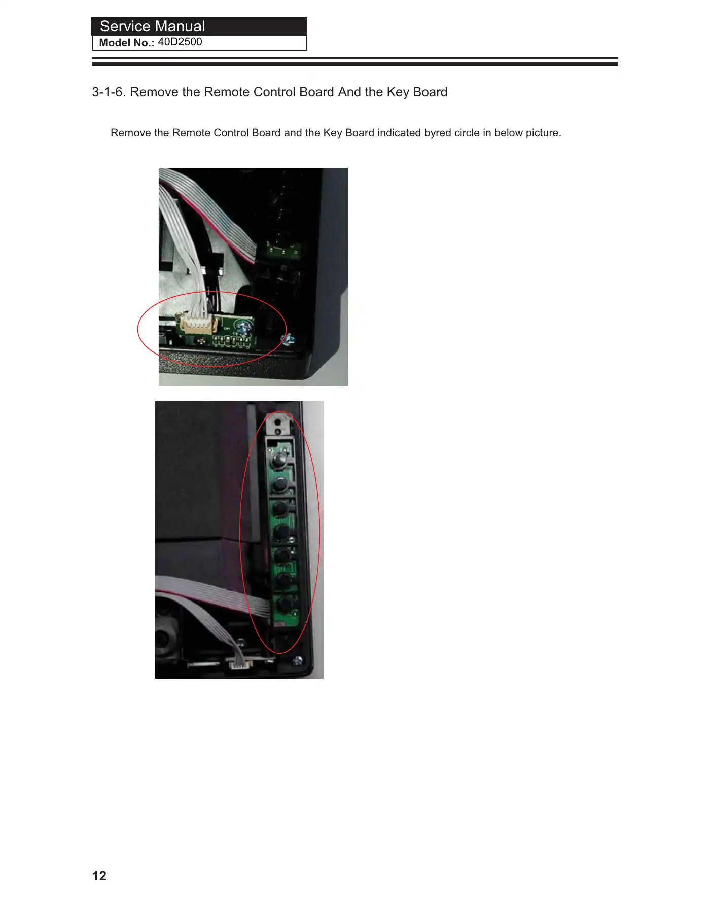 Haier 40D2500 Service Manual Manual pdf 13 page image