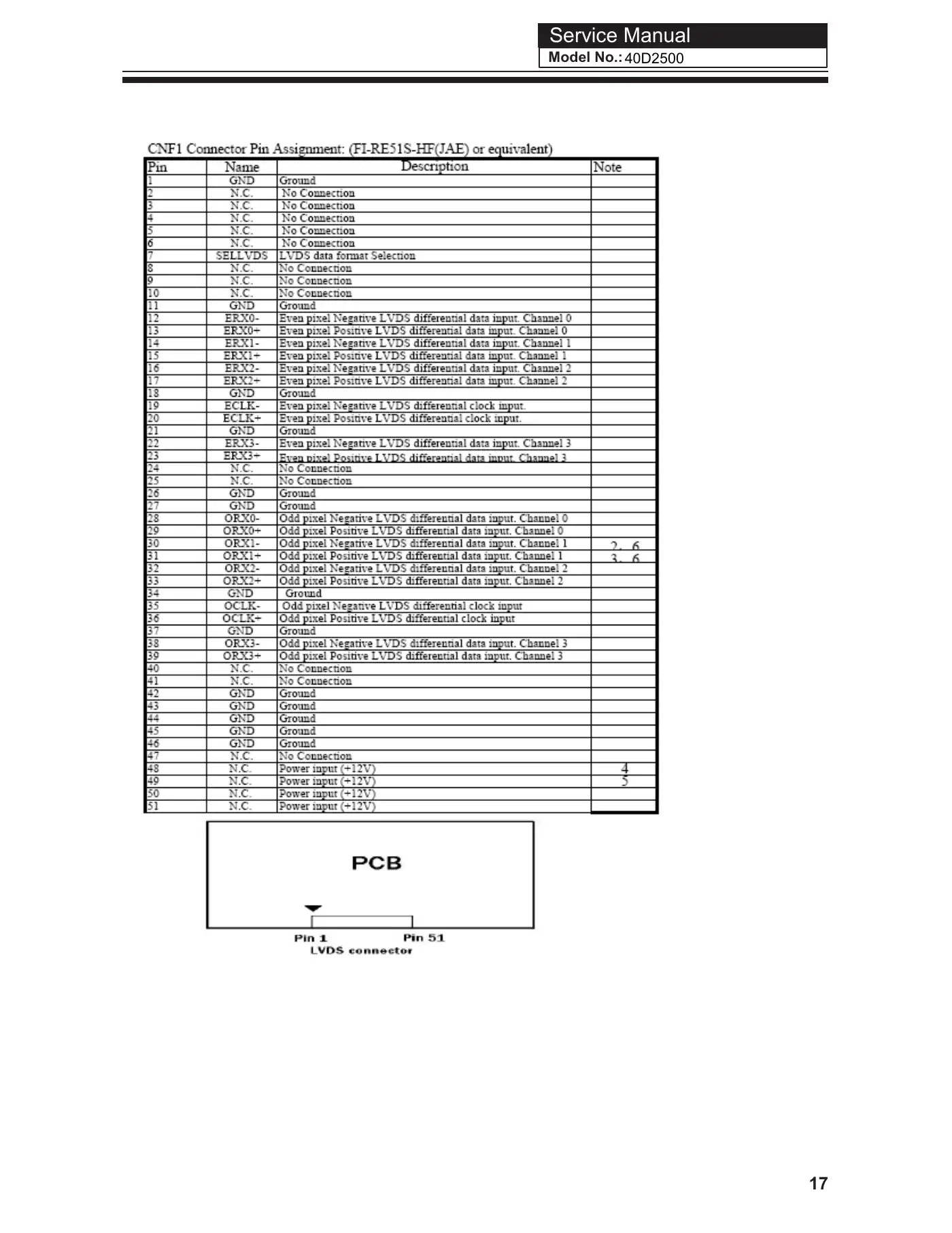 Haier 40D2500 Service Manual Manual pdf 18 page image