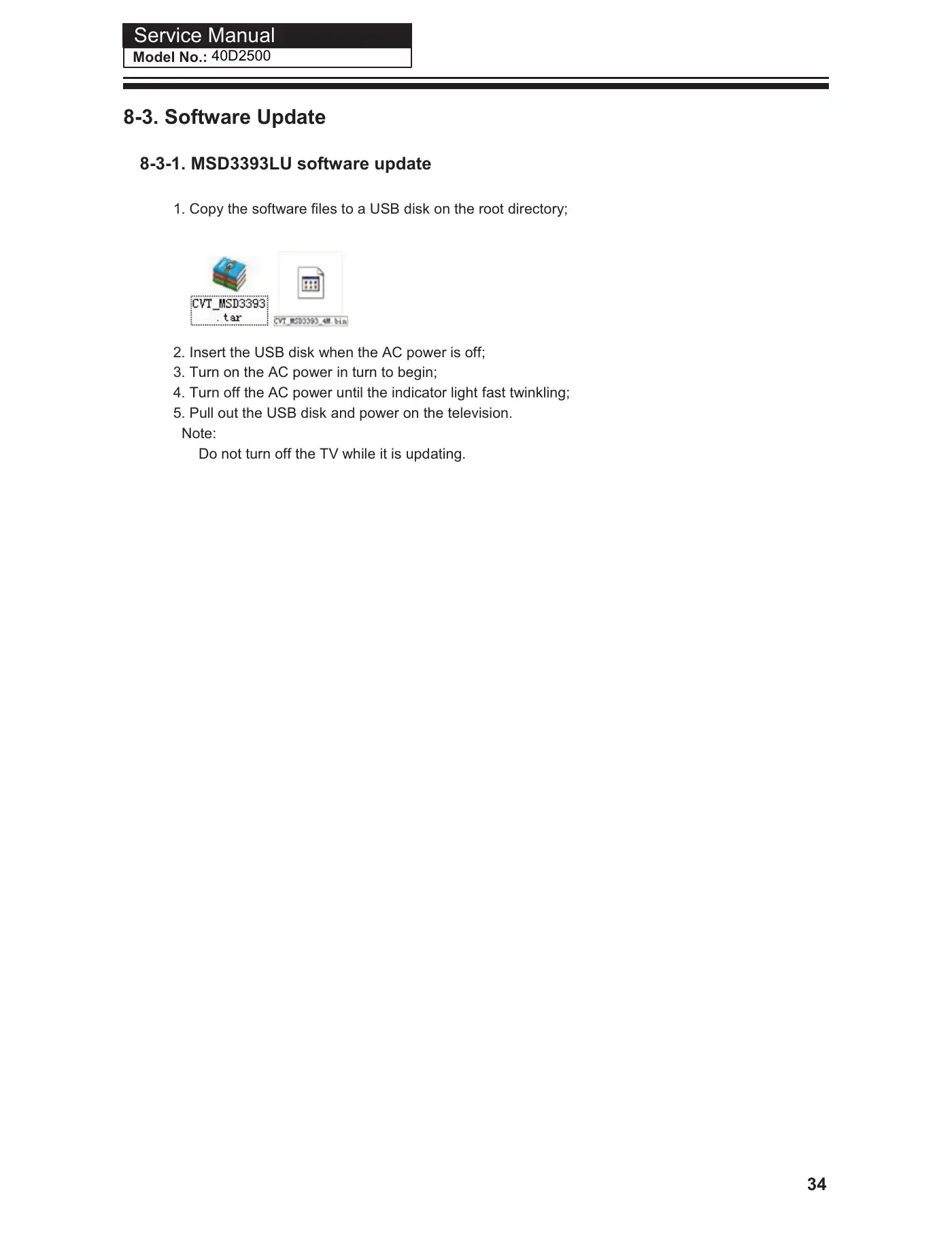 Haier 40D2500 Service Manual Manual pdf 35 page image