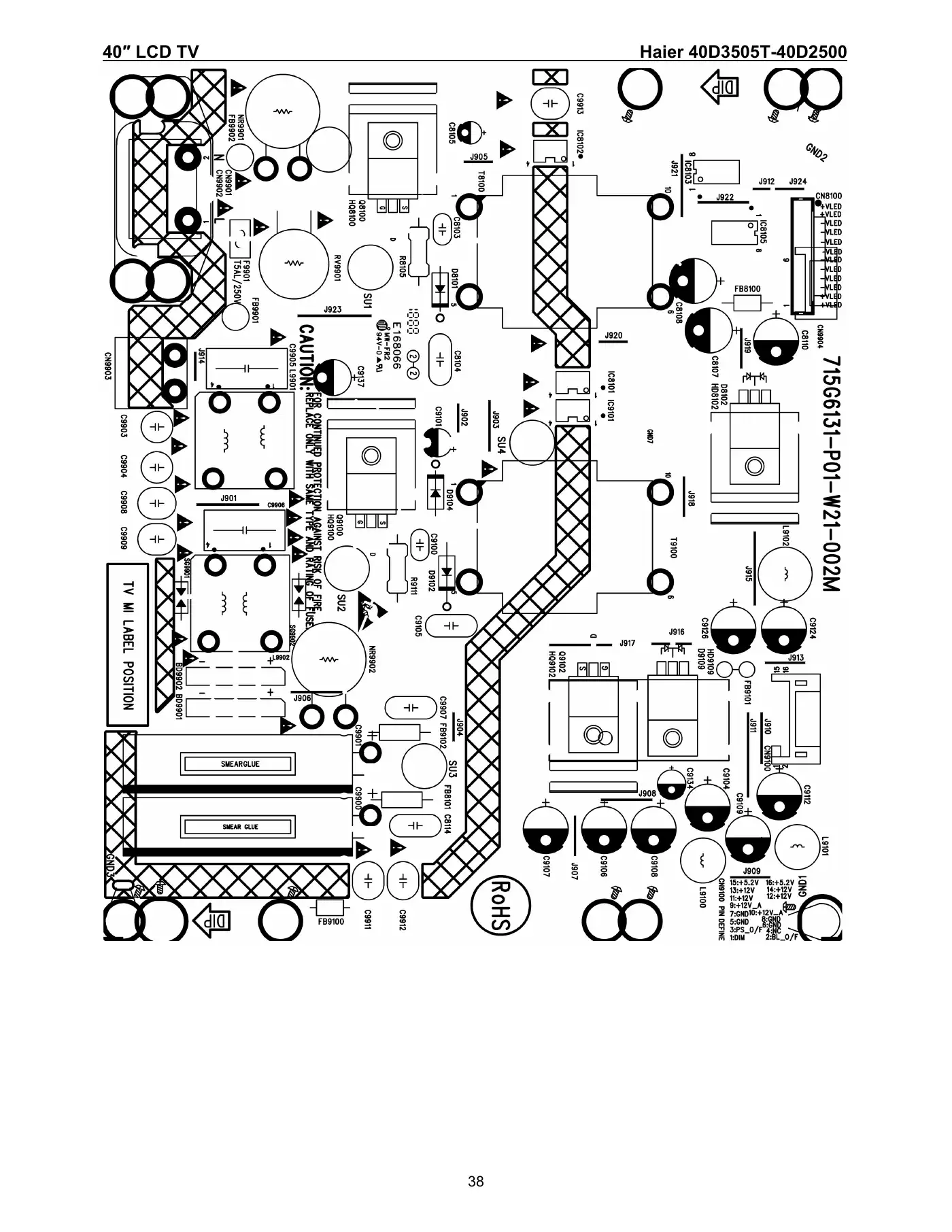 Haier 40D3505T Service Manual Manual pdf 38 page image