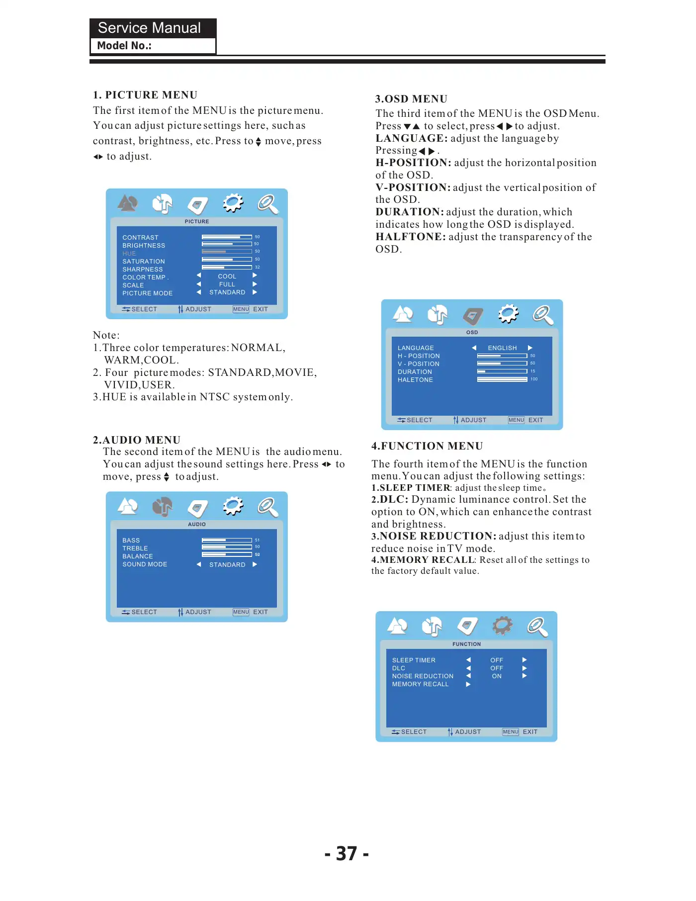 Haier HL19KN2 Service Manual Manual pdf 38 page image
