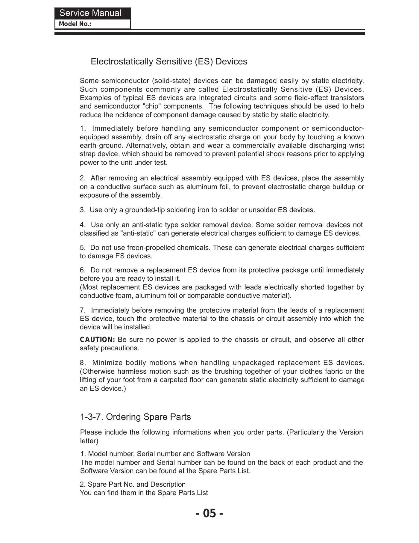 Haier HL19KN2 Service Manual Manual pdf 6 page image