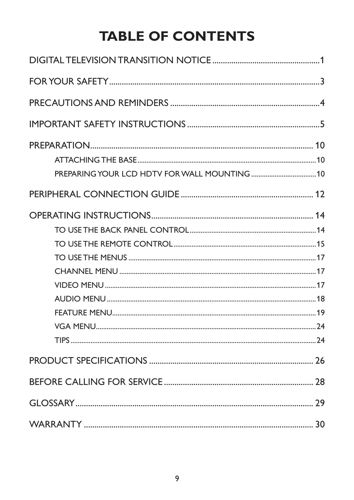 Haier HL19LE2a Owner's Manual Manual pdf 11 page image