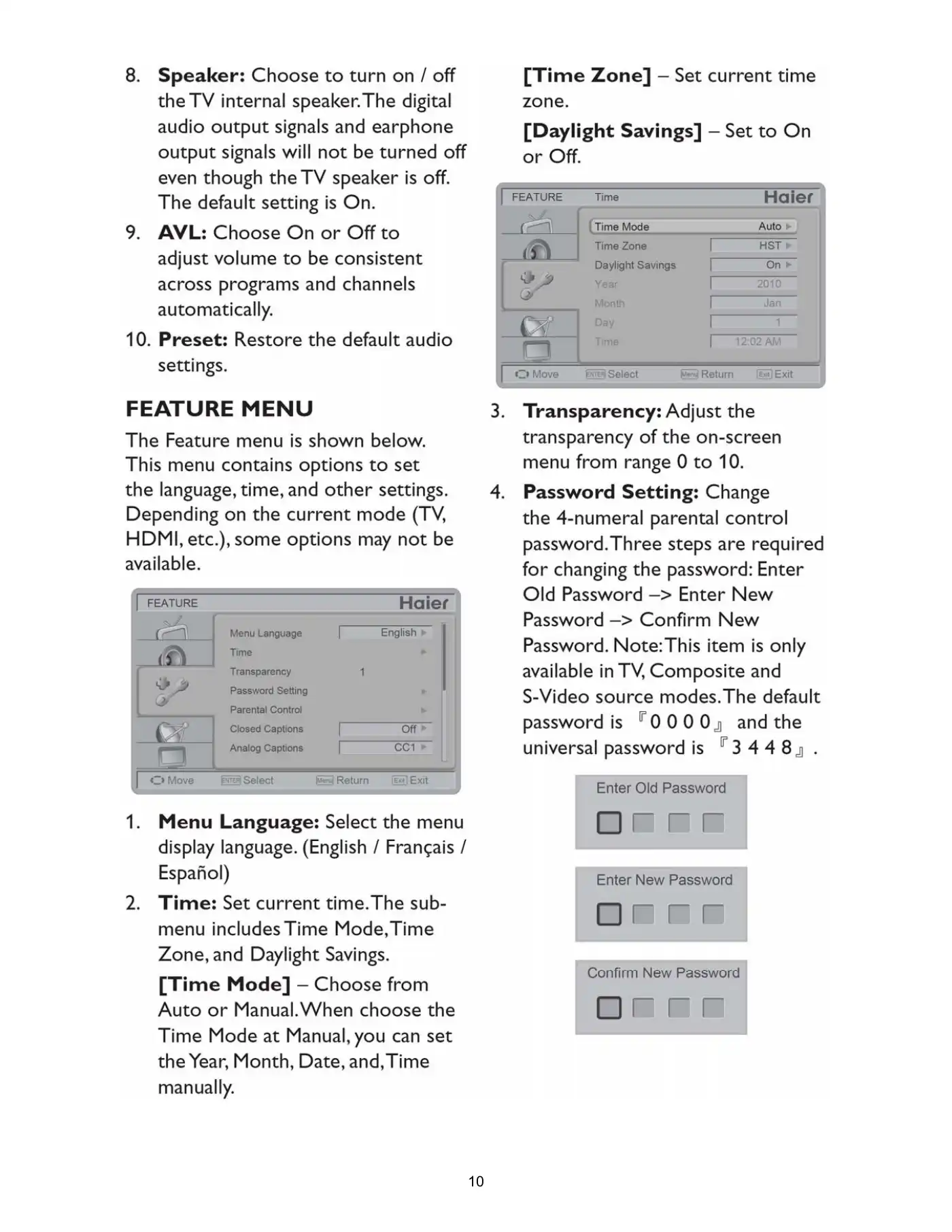 Haier HL19LE2 Service Manual Manual pdf 9 page image