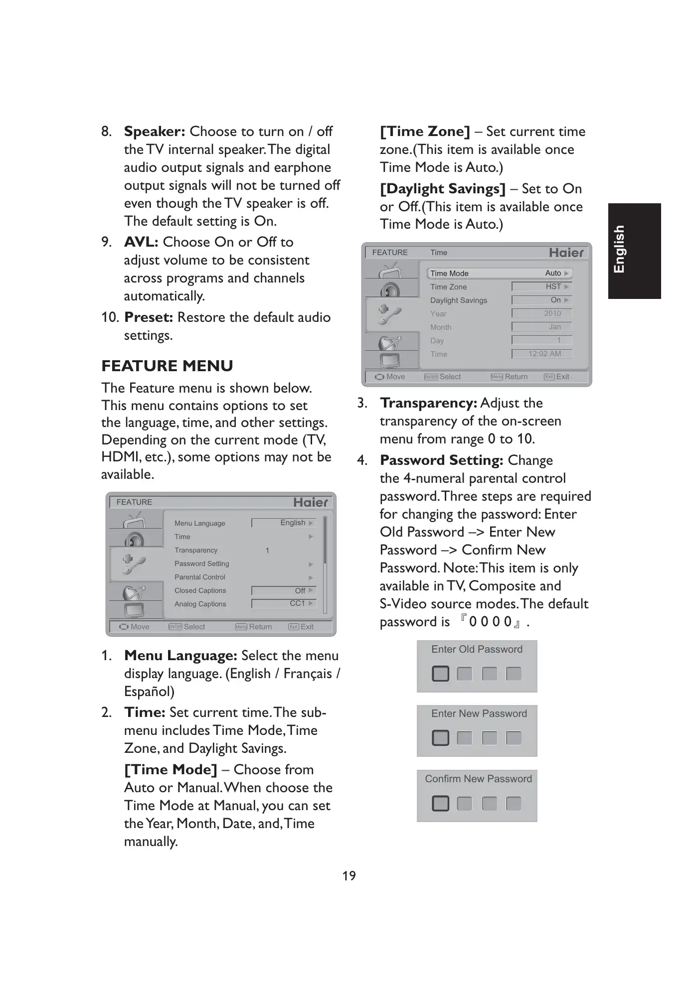 Haier HL22XLTW2a Owner's Manual Manual pdf 21 page image