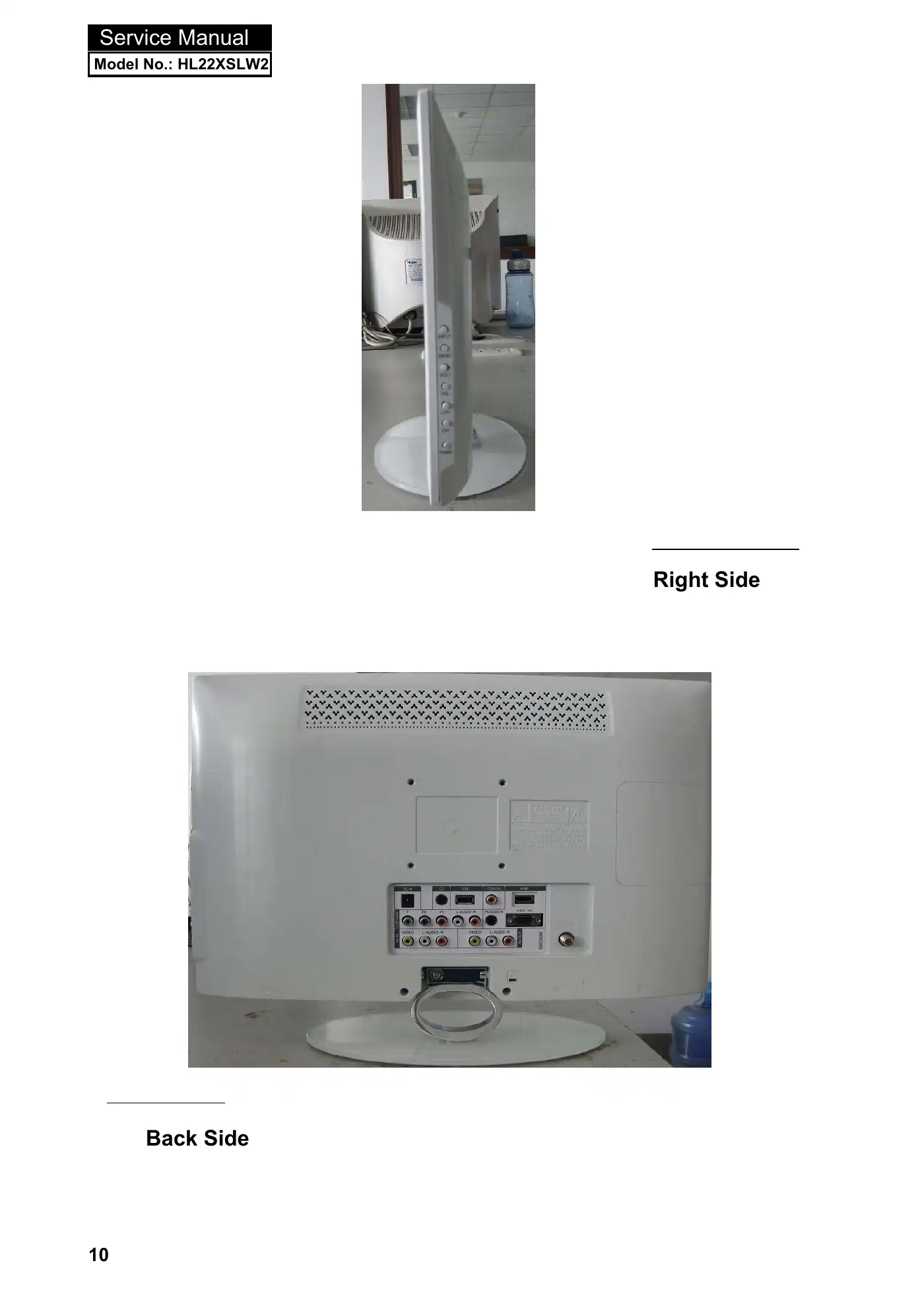 Haier HL22XSLW2 Service Manual Manual pdf 11 page image