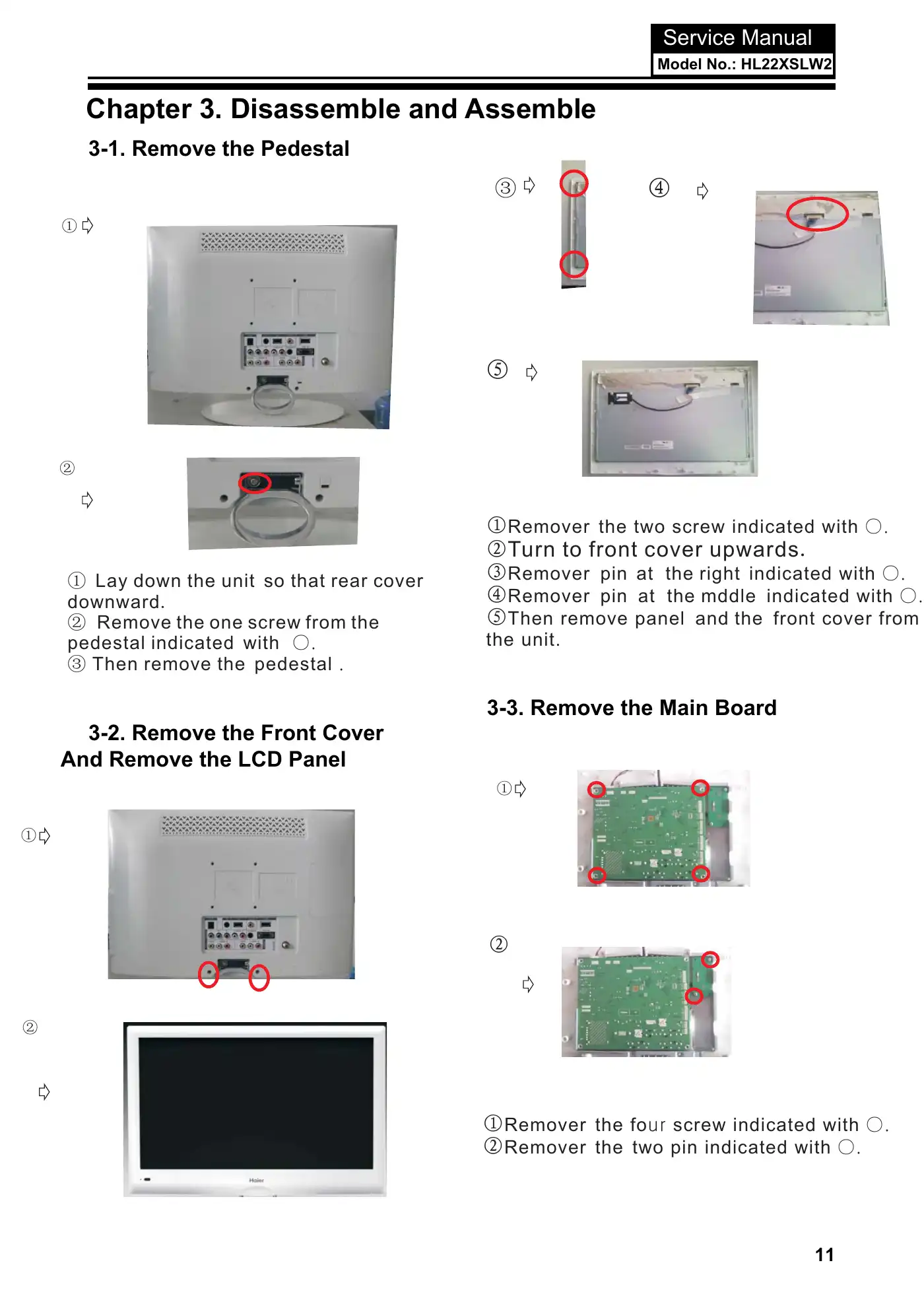 Haier HL22XSLW2 Service Manual Manual pdf 12 page image