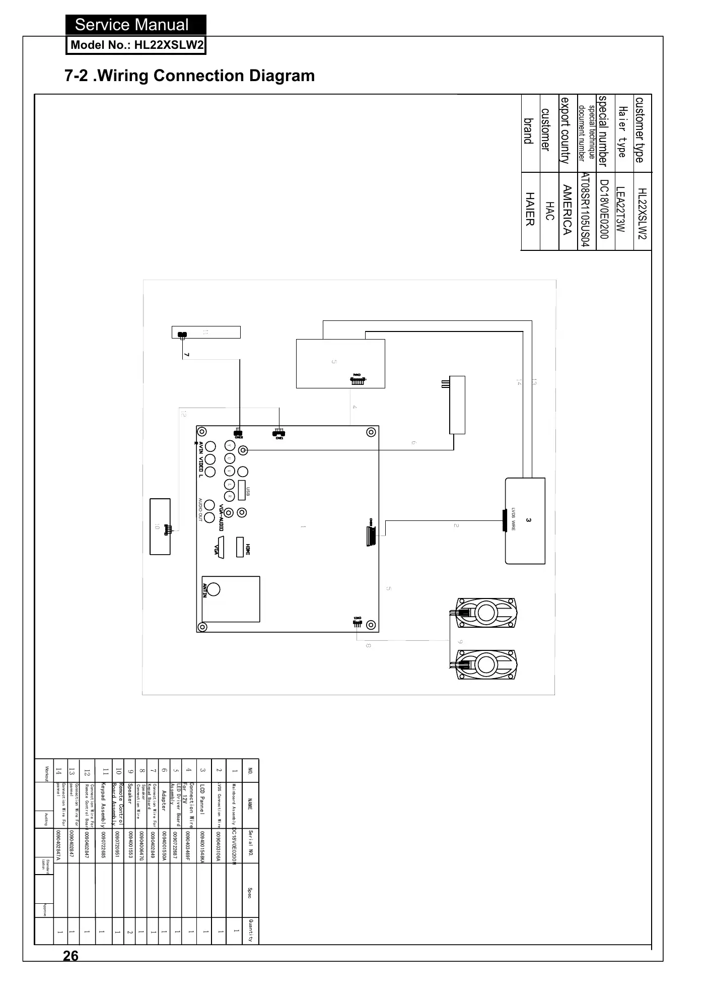 Haier HL22XSLW2 Service Manual Manual pdf 27 page image