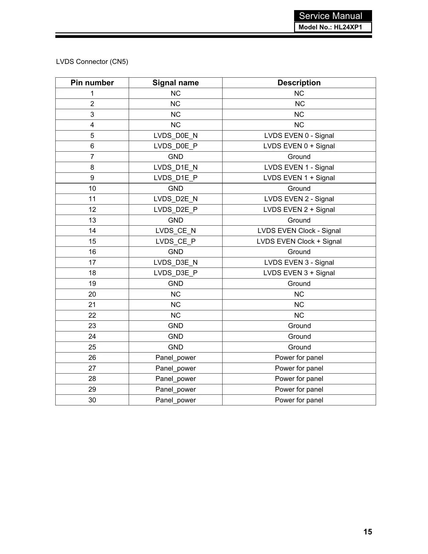 Haier HL24XP1 Service Manual Manual pdf 16 page image