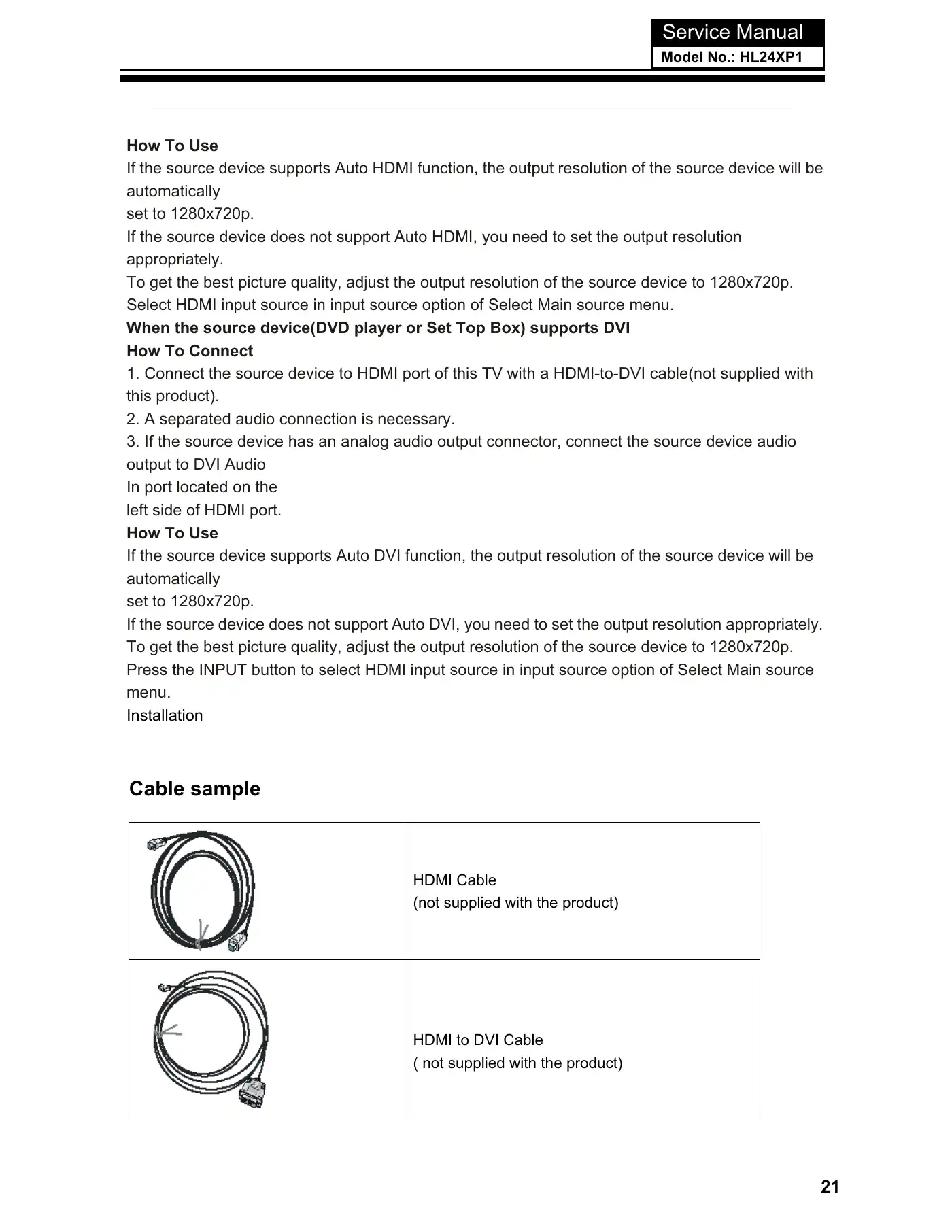 Haier HL24XP1 Service Manual Manual pdf 22 page image