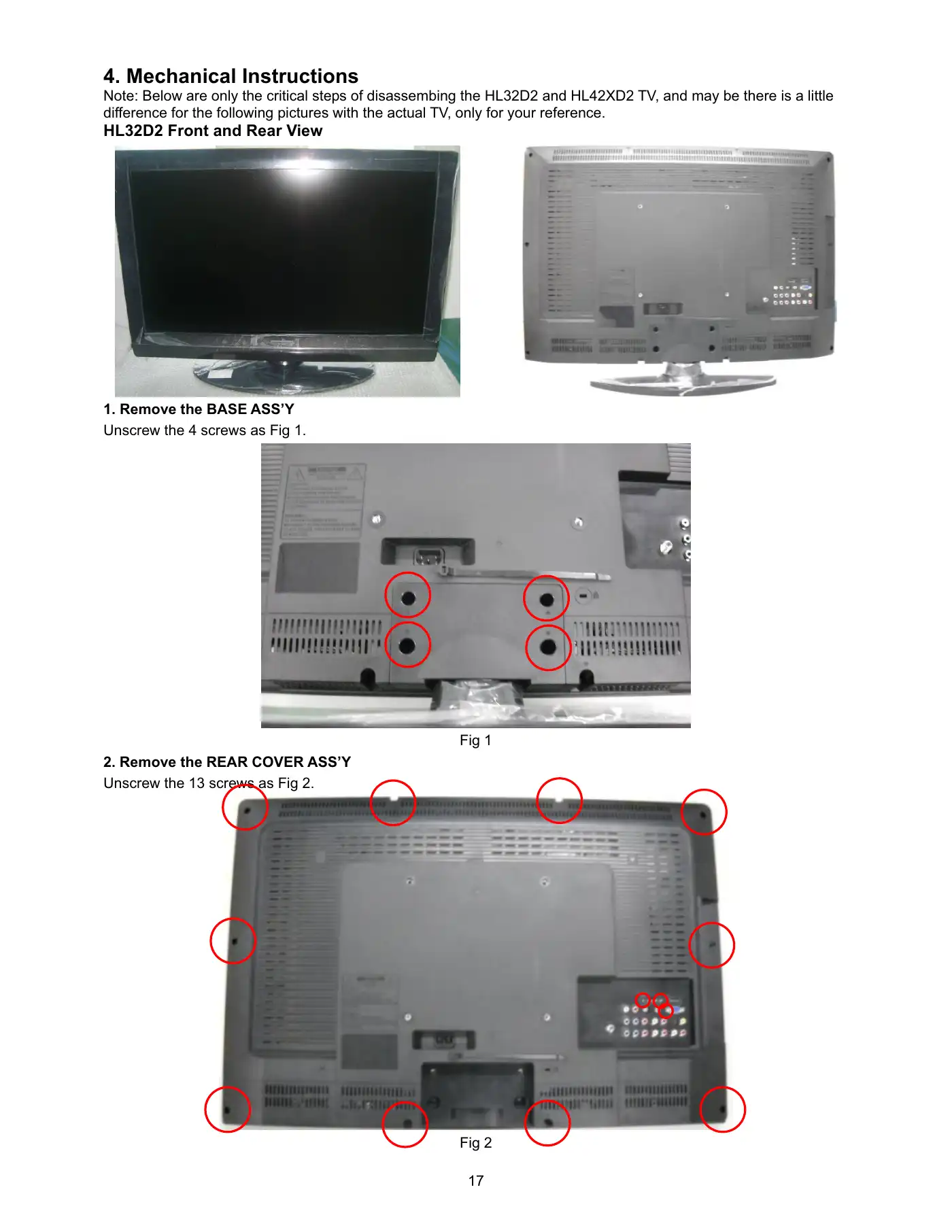 Haier HL32D2 Service Manual Manual pdf 17 page image